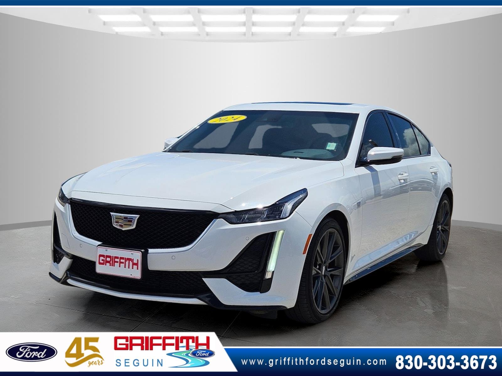 Summit White 2024 Cadillac CT5 Sedan Rear-Wheel Drive Automatic