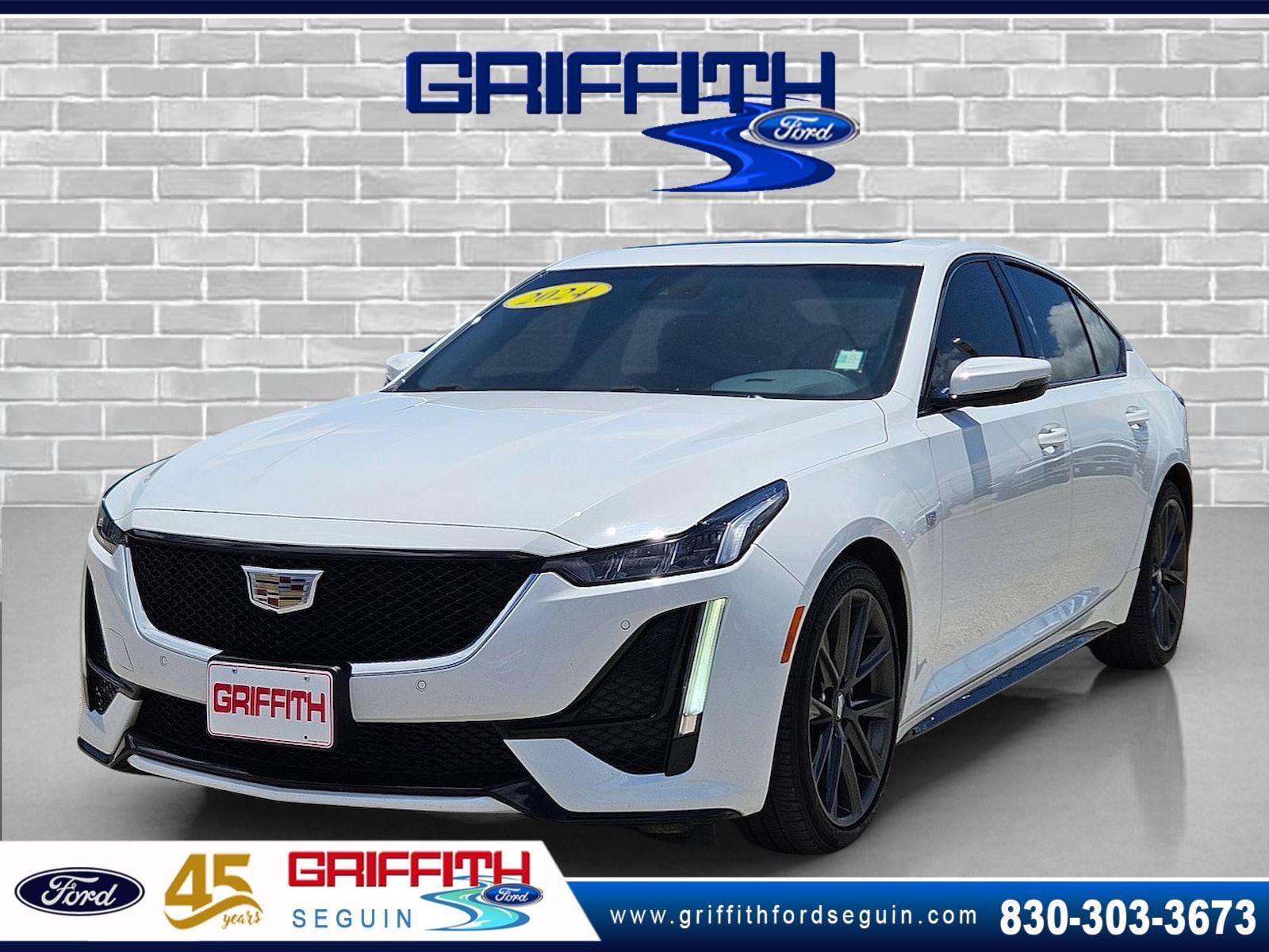 Summit White 2024 Cadillac CT5 Sedan Rear-Wheel Drive Automatic