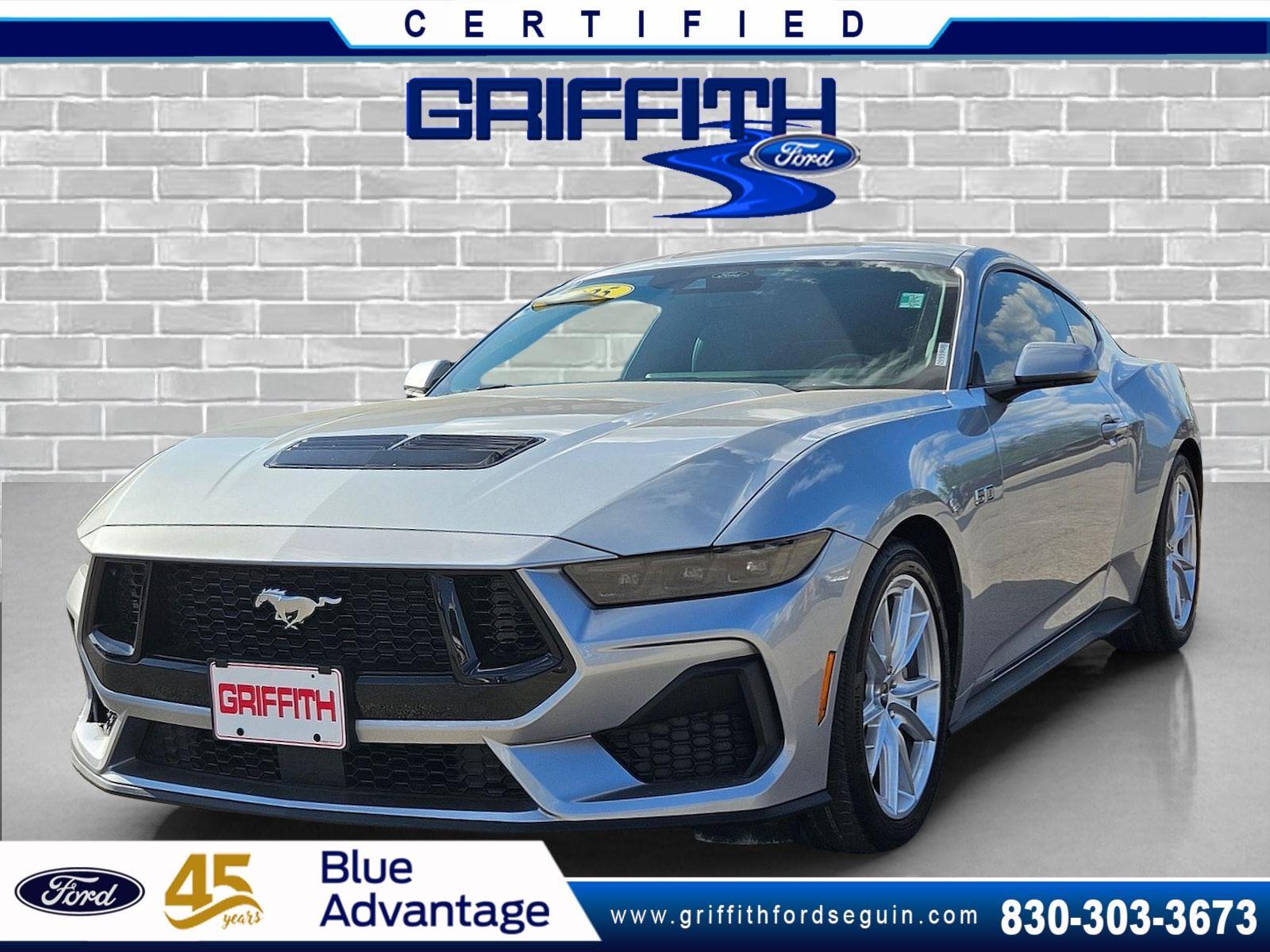 Iconic Silver Metallic 2025 Ford Mustang Coupe Rear-Wheel Drive 6-Speed Manual