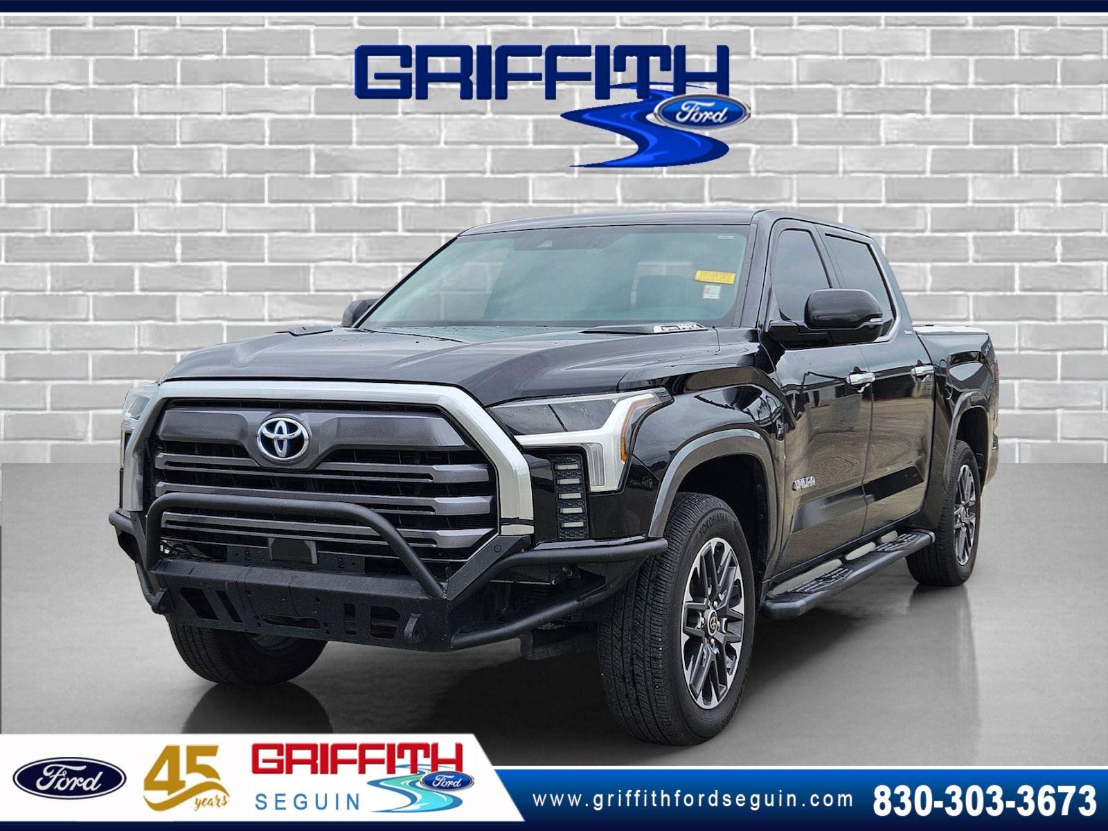 Midnight Black Metallic 2022 Toyota Tundra Hybrid Pickup Truck Four-Wheel Drive Automatic
