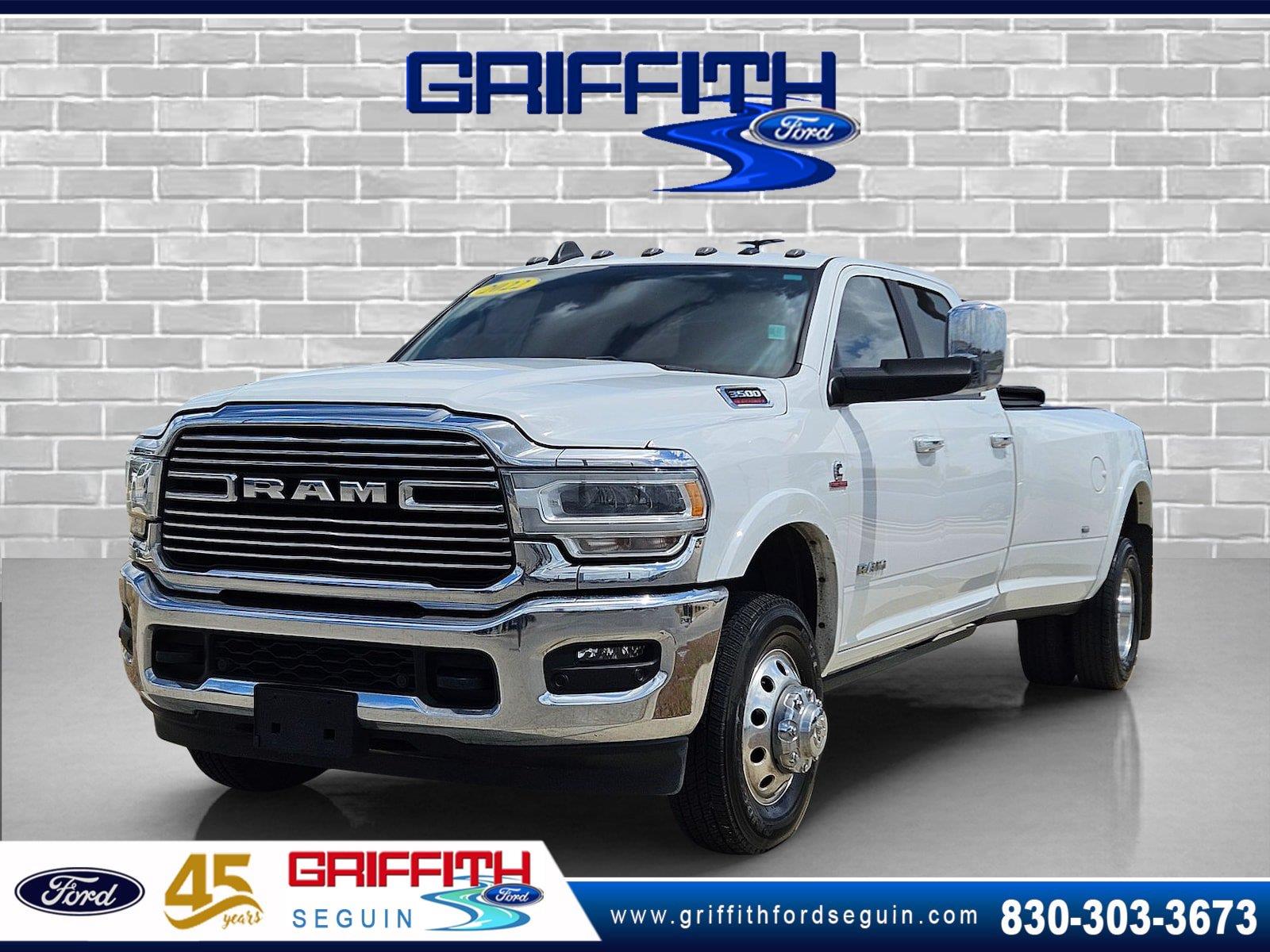 Bright White Clearcoat 2022 RAM 3500 Pickup Truck Four-Wheel Drive 6-Speed Automatic