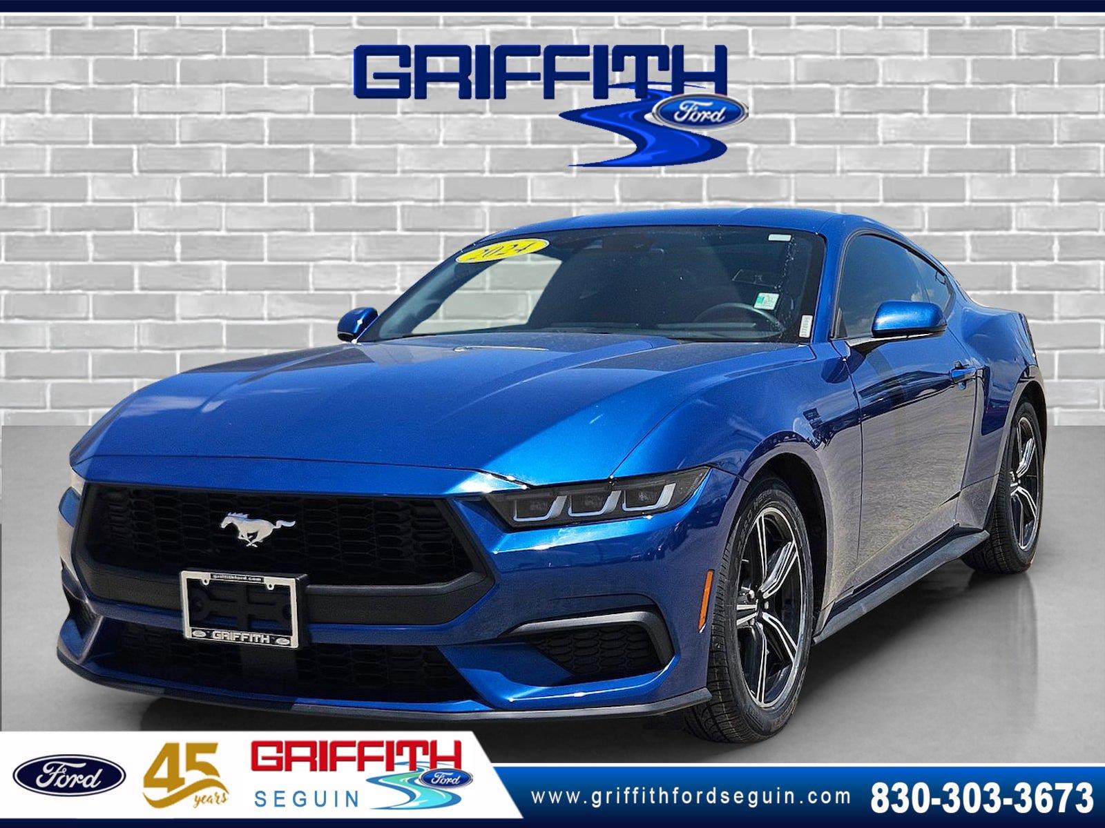 Atlas Blue Metallic 2024 Ford Mustang Coupe Rear-Wheel Drive Automatic