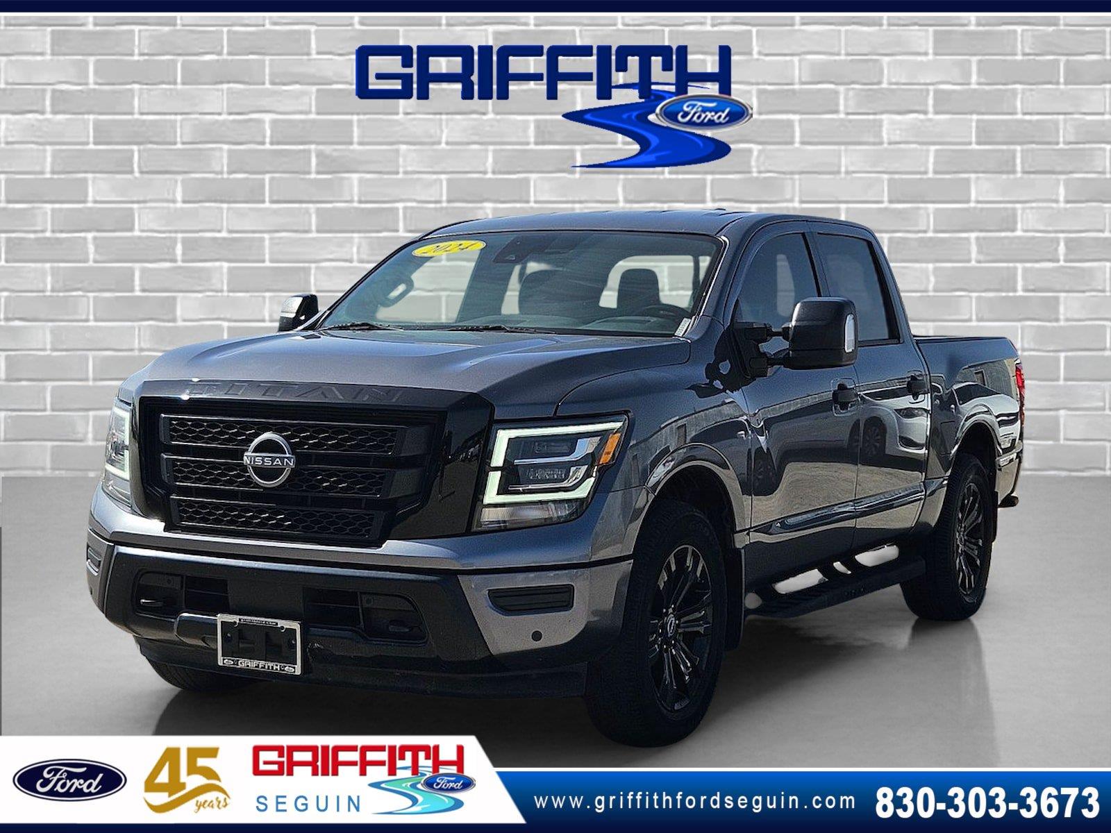 Gray (Gun Metallic) 2024 Nissan Titan Pickup Truck Four-Wheel Drive Automatic