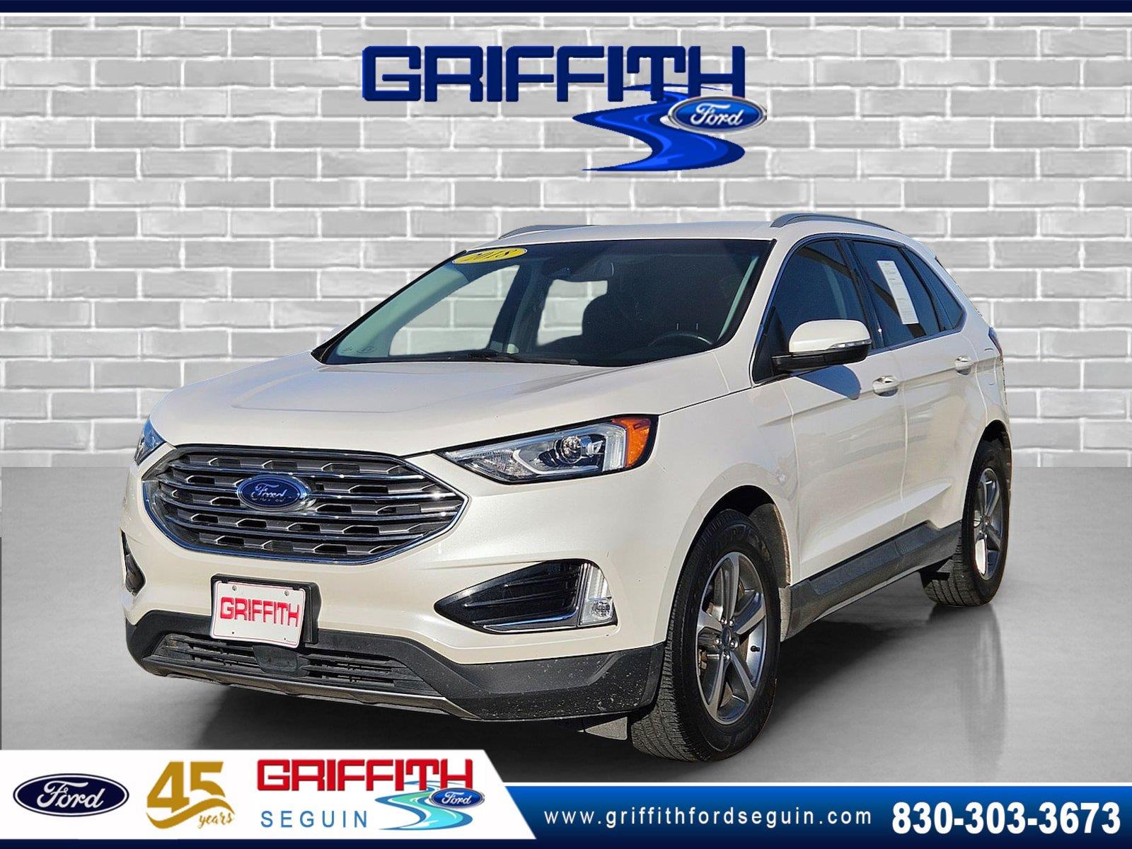 White Platinum Metallic Tri-Coat 2019 Ford Edge SUV / Crossover Front-Wheel Drive 8-Speed Automatic