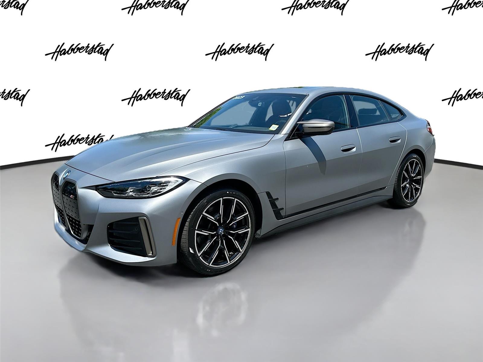 Gray (Ind Frozen Pure Grey II Metallic) 2023 BMW i4 M50 Gran Coupe AWD Sedan All-Wheel Drive Automatic