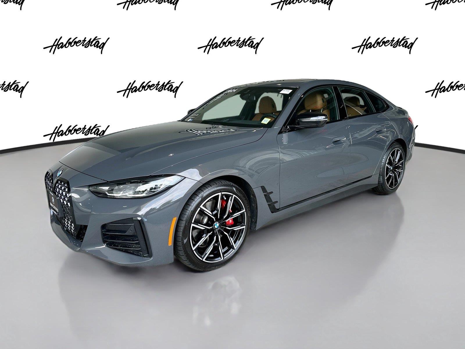 Gray (Dravit Grey Metallic) 2024 BMW 4 Series Sedan All-Wheel Drive Automatic
