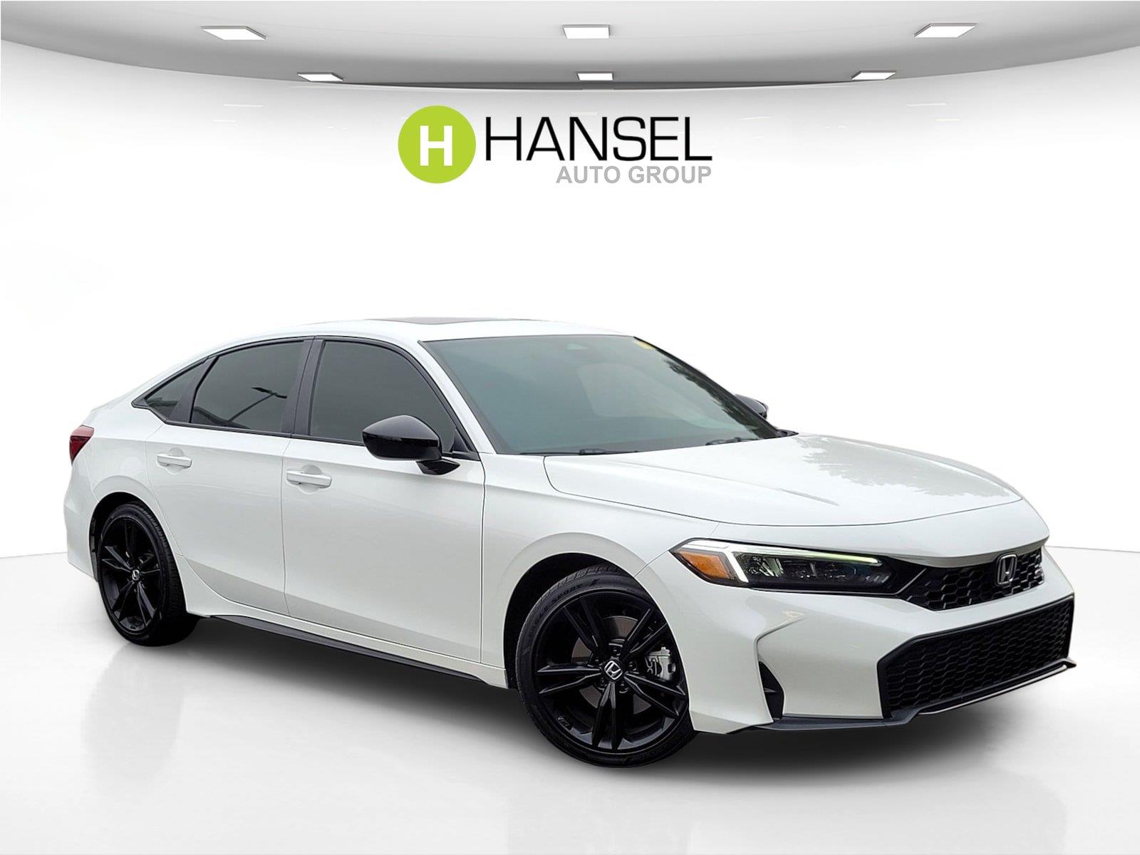 Platinum White Pearl 2025 Honda Civic Sedan Front-Wheel Drive 6-Speed Manual