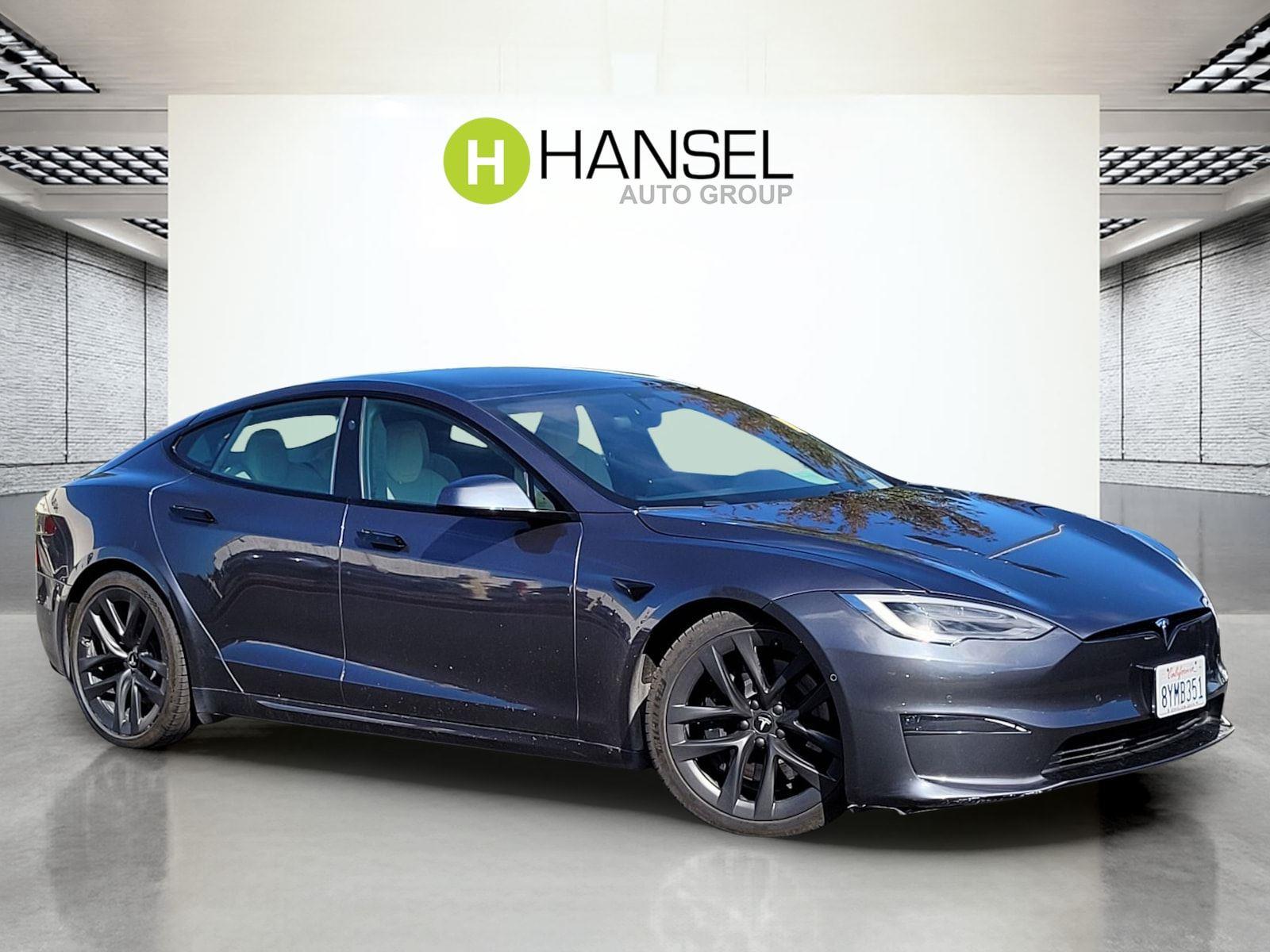 Gray 2021 Tesla Model S Long Range AWD Sedan All-Wheel Drive