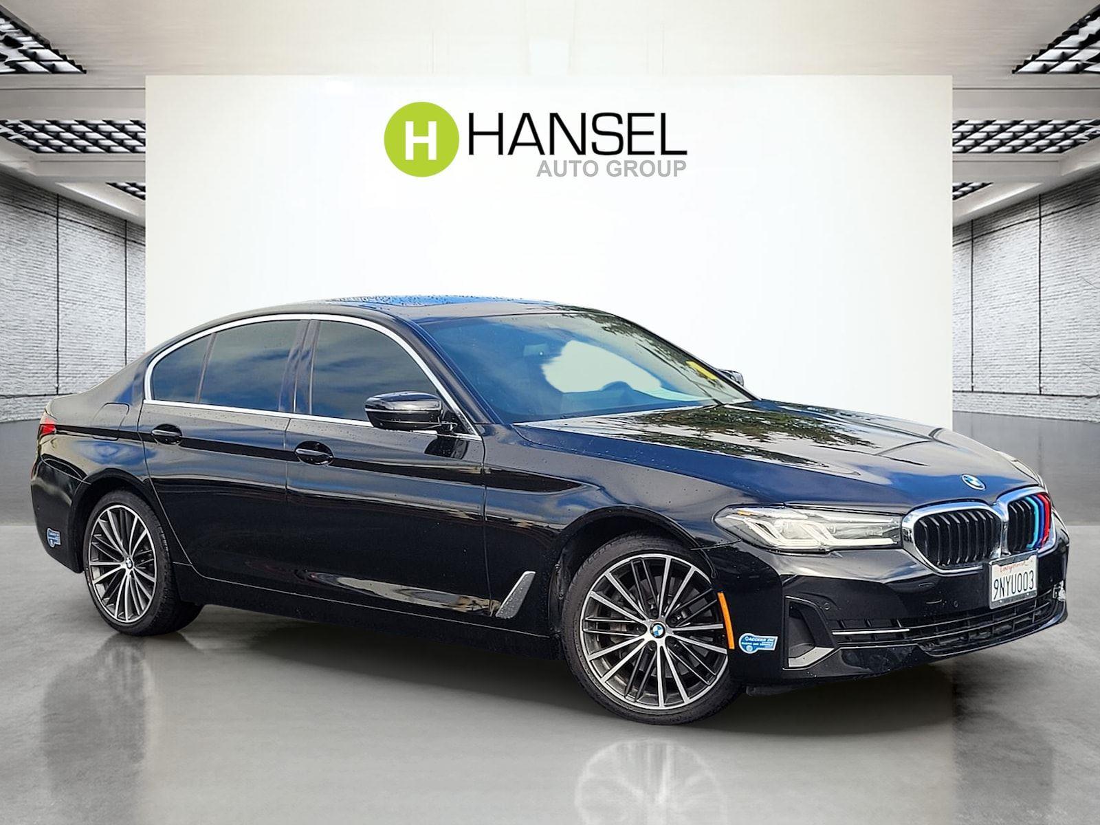 Jet Black 2021 BMW 5 Series 530e Hybrid Plug-in RWD Sedan Rear-Wheel Drive Automatic