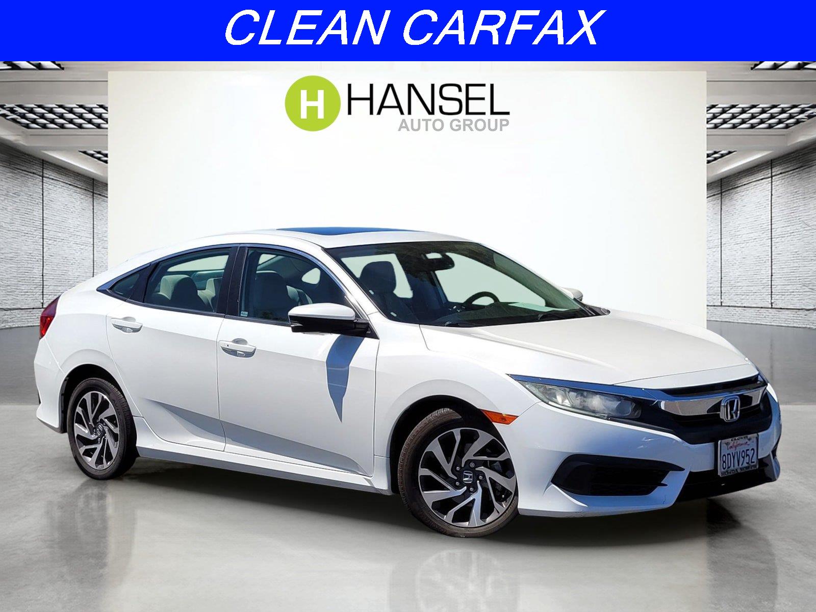 White Orchid Pearl 2018 Honda Civic Sedan Front-Wheel Drive Continuously Variable Transmission