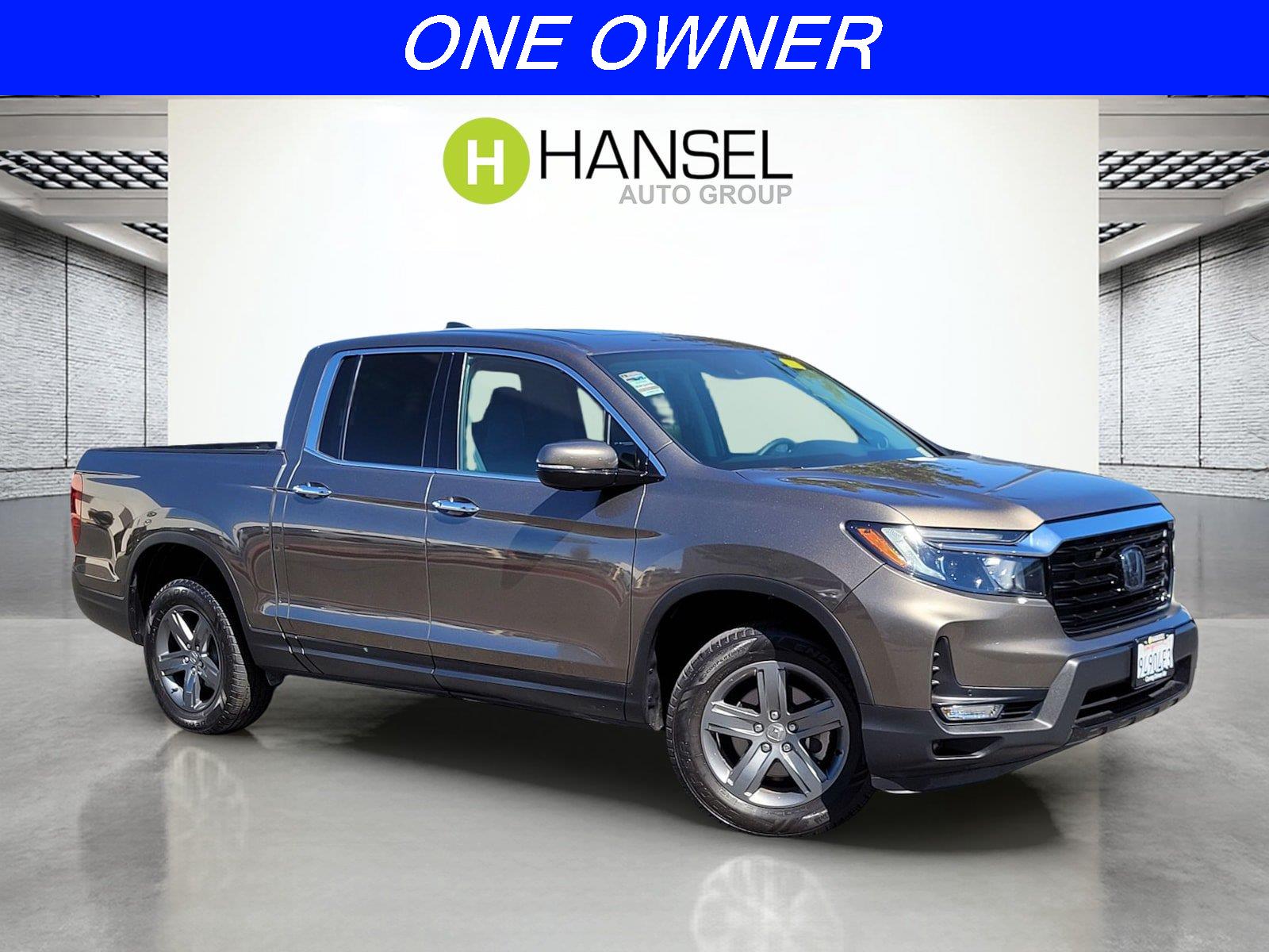 Pacific Pewter Metallic 2022 Honda Ridgeline Pickup Truck All-Wheel Drive 9-Speed Automatic