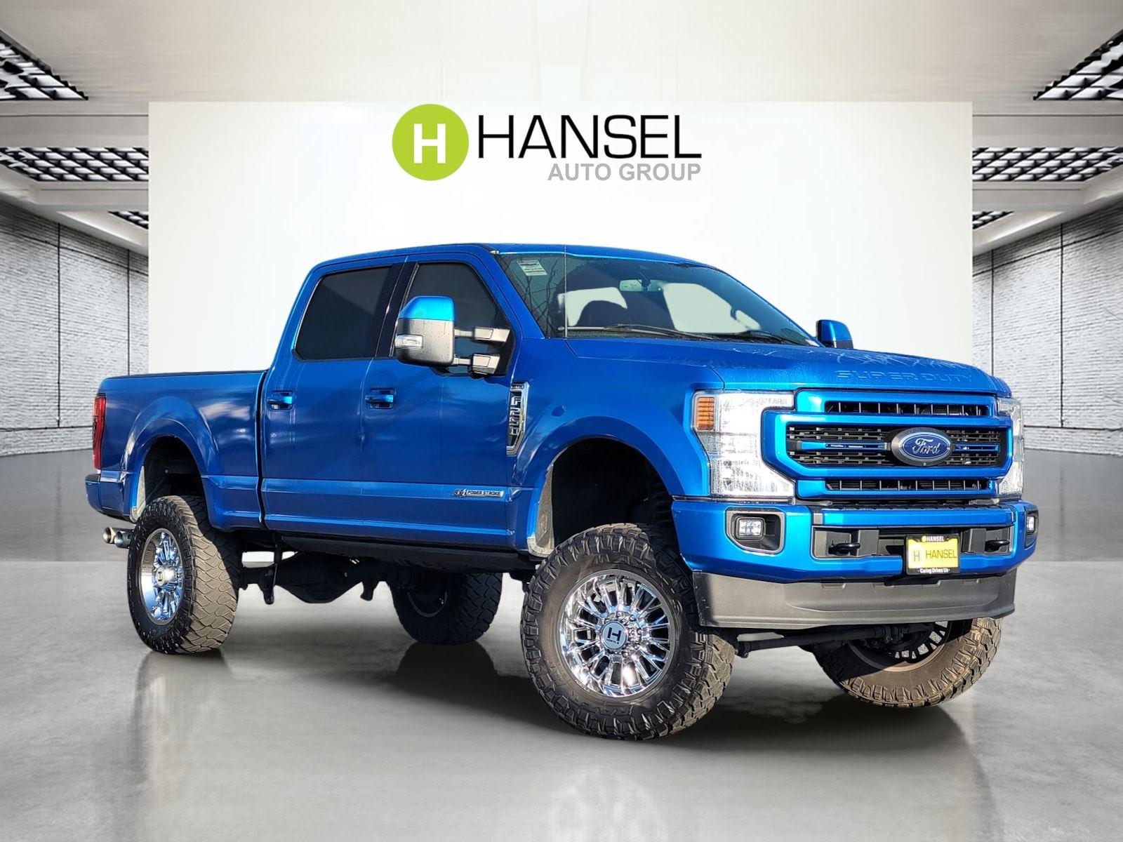 Antimatter Blue Metallic 2022 Ford F-250 Super Duty Lariat Crew Cab 4WD Pickup Truck Four-Wheel Drive Automatic