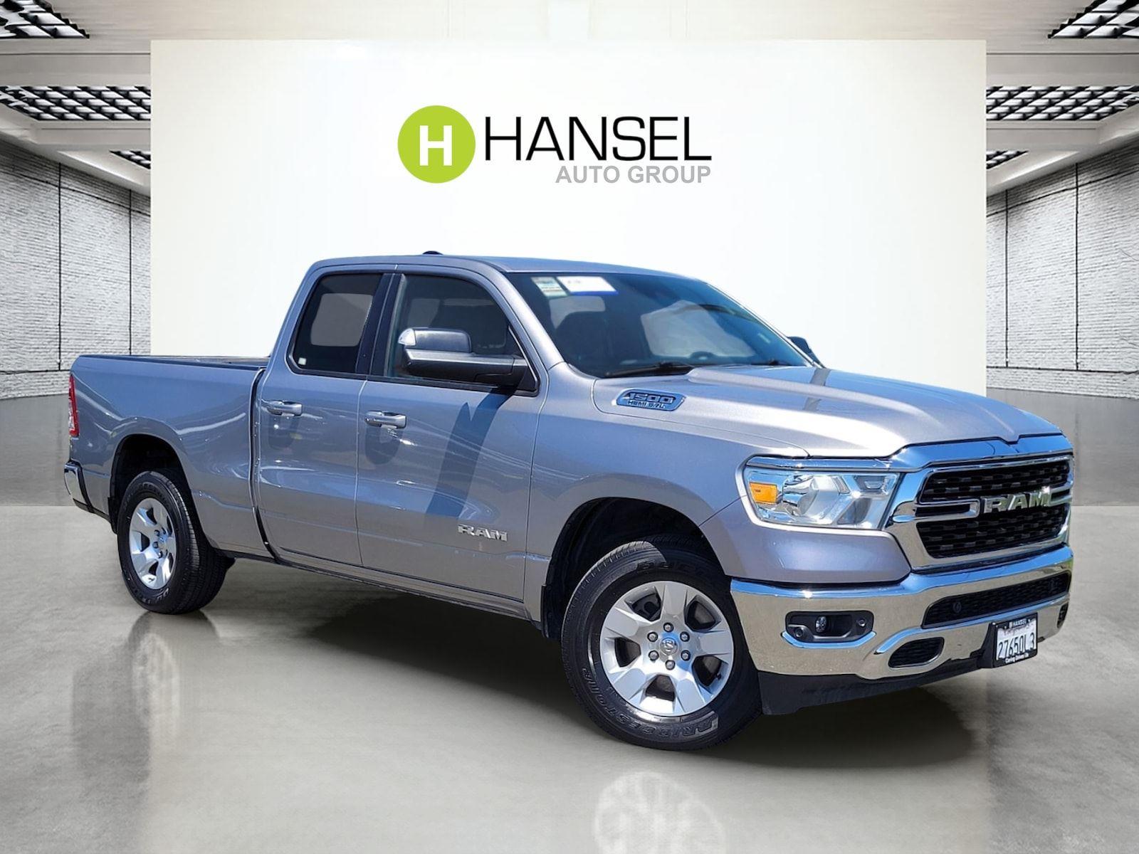 Billet Silver Metallic Clearcoat 2022 RAM 1500 Pickup Truck Four-Wheel Drive 8-Speed Automatic