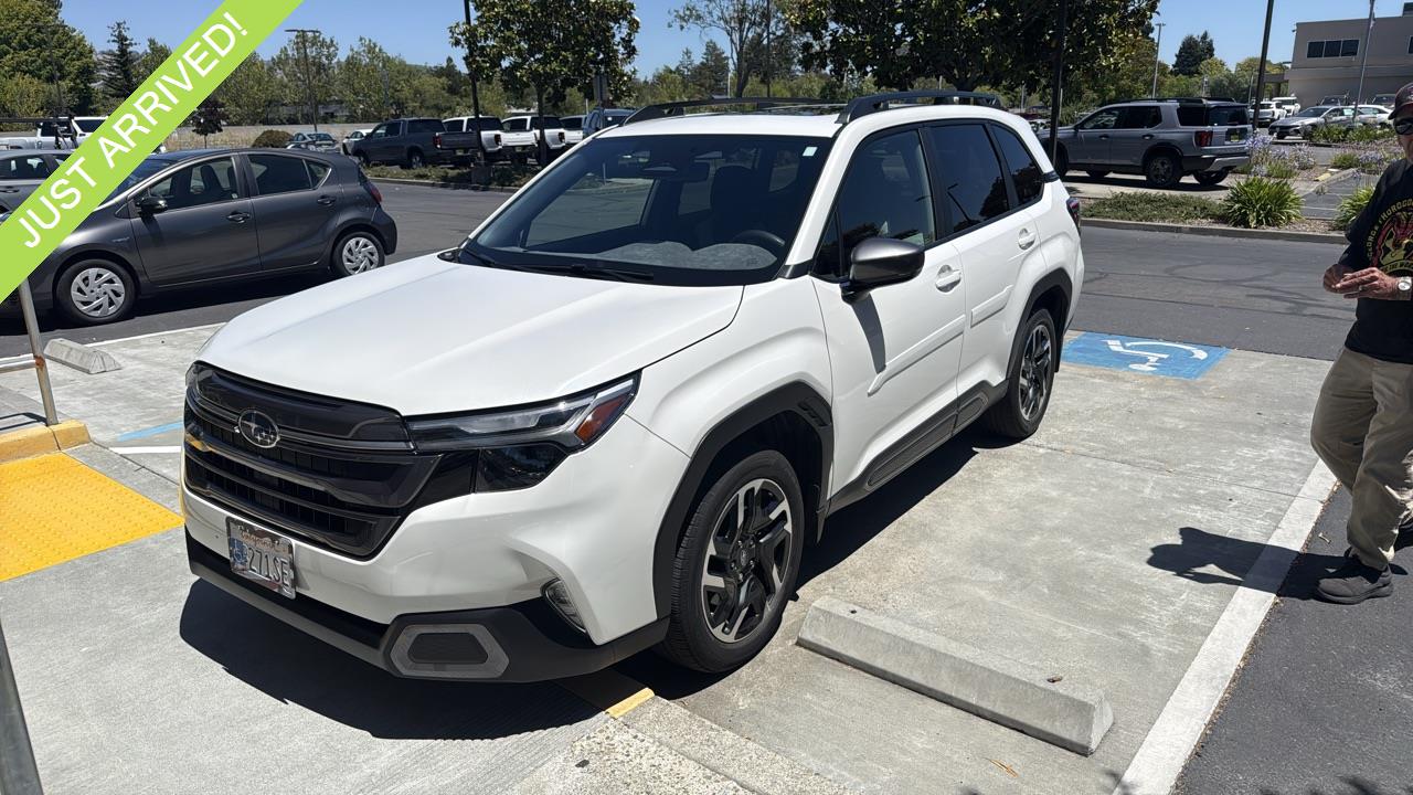 Crystal White Pearl 2025 Subaru Forester SUV / Crossover All-Wheel Drive Continuously Variable Transmission