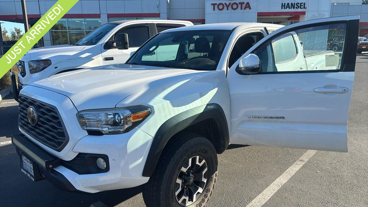 Super White 2021 Toyota Tacoma Pickup Truck Four-Wheel Drive Manual