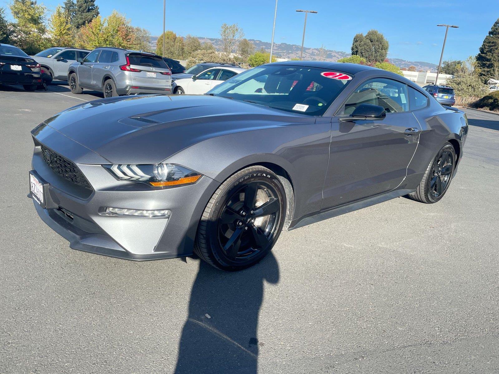 Gray (Carbonized Grey) 2021 Ford Mustang Coupe Rear-Wheel Drive Automatic