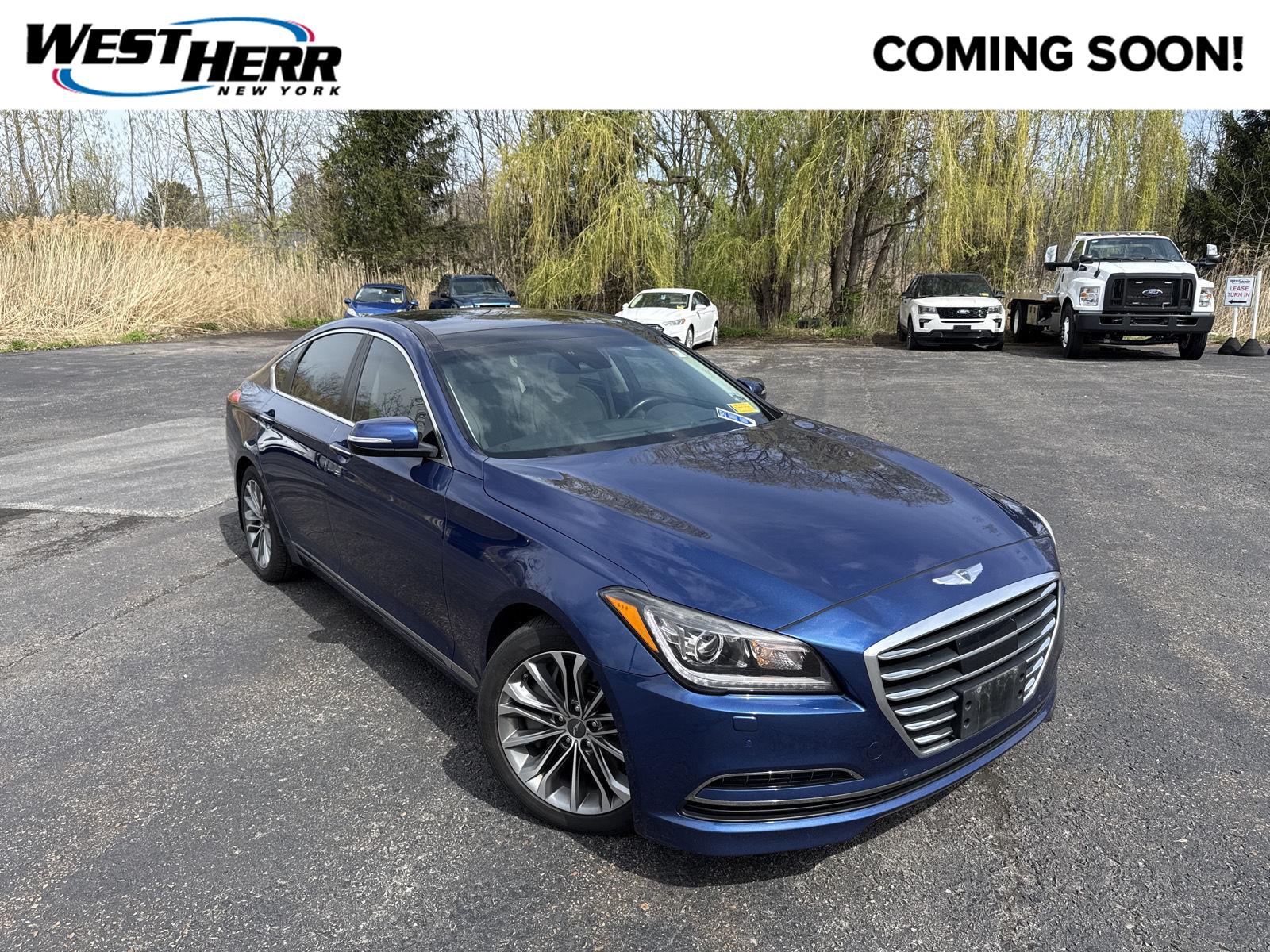 Ibiza Blue 2015 Hyundai Genesis 3.8 RWD Sedan Rear-Wheel Drive Automatic