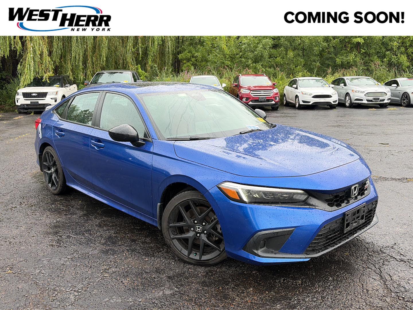Aegean Blue Metallic 2022 Honda Civic Sedan 6-Speed Manual