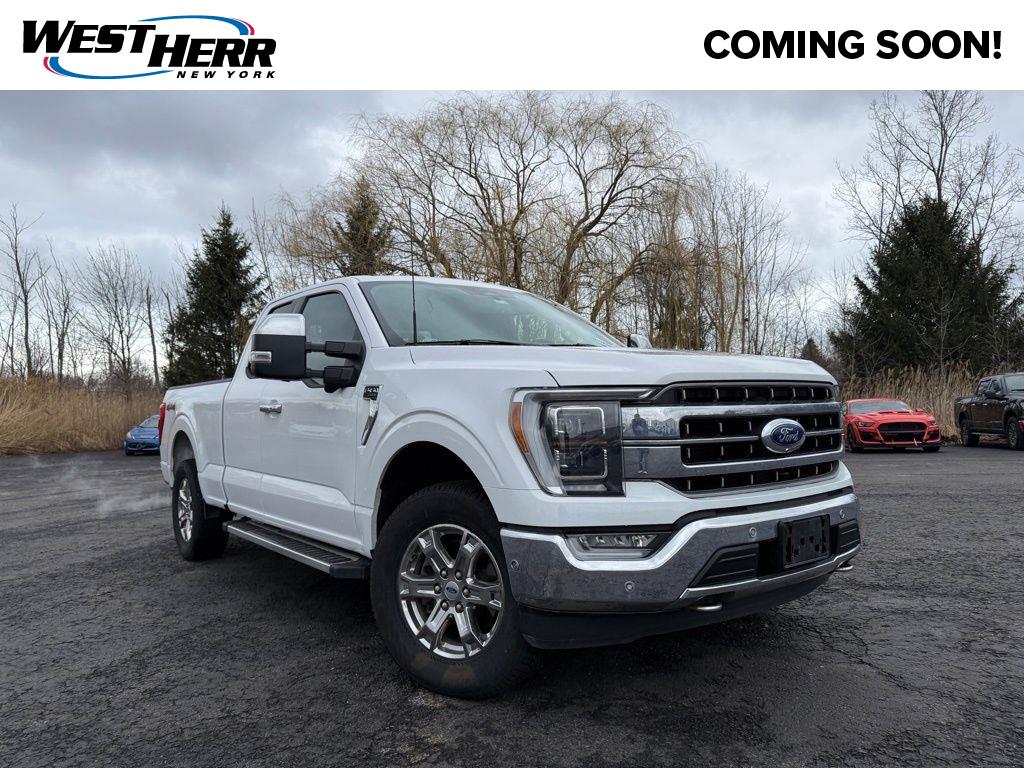 Oxford White 2022 Ford F-150 Lariat SuperCab 4WD Pickup Truck Four-Wheel Drive Automatic