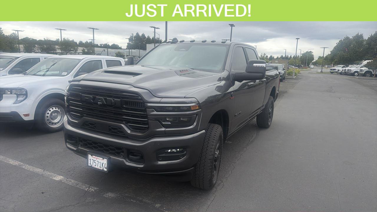 Gray (Granite Crystal Metallic Clearcoat) 2025 RAM 3500 Laramie Crew Cab 4WD Pickup Truck Four-Wheel Drive 8-Speed Automatic