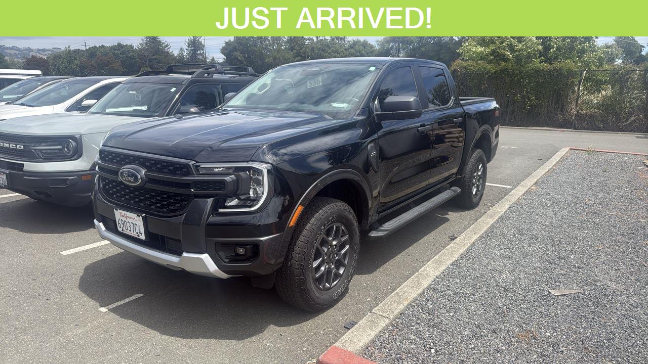 Shadow Black 2024 Ford Ranger XLT SuperCrew 4WD Pickup Truck Four-Wheel Drive Automatic