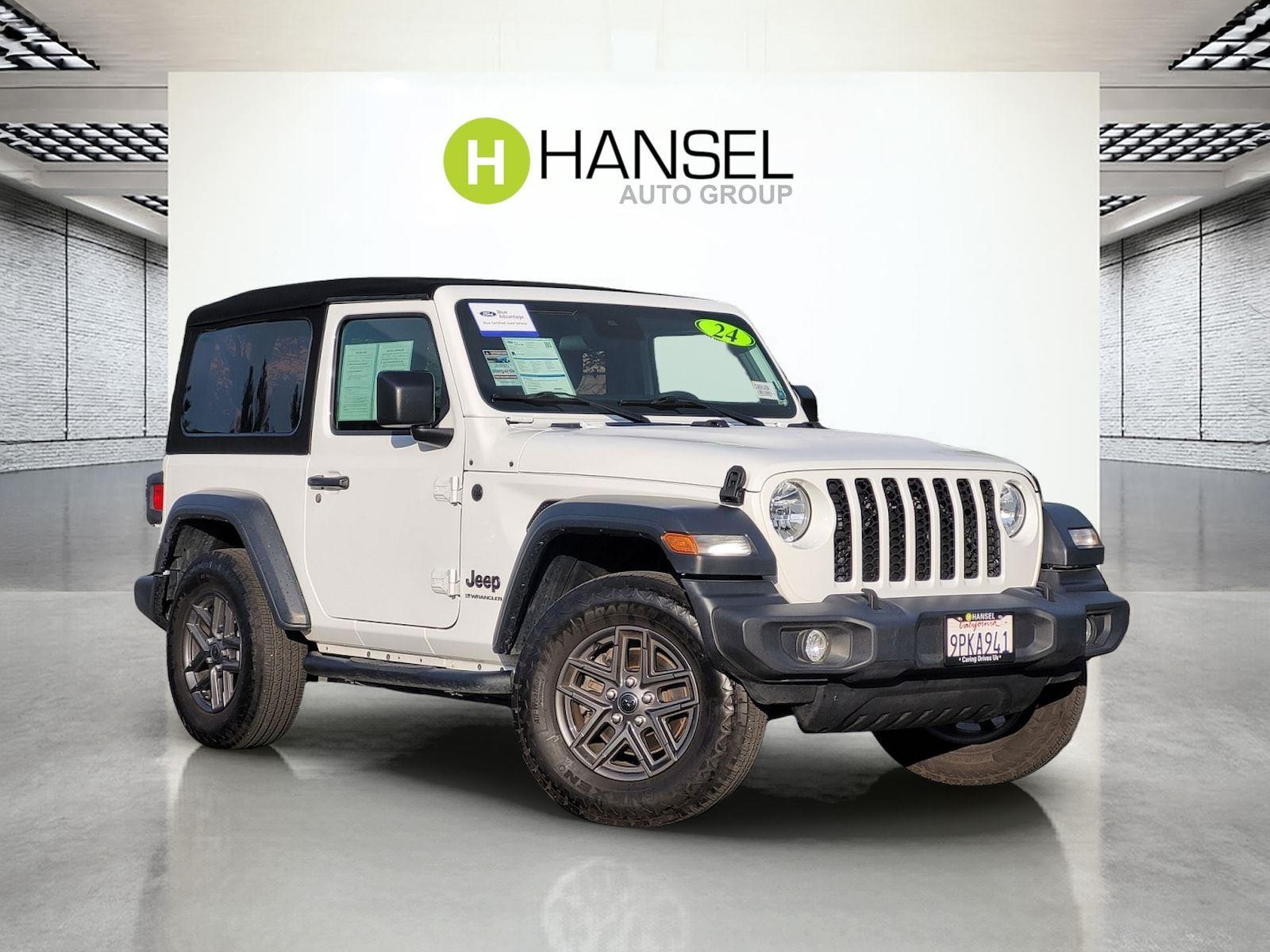 Bright White Clearcoat 2024 Jeep Wrangler Sport S 2-Door 4WD SUV / Crossover Four-Wheel Drive 6-Speed Manual