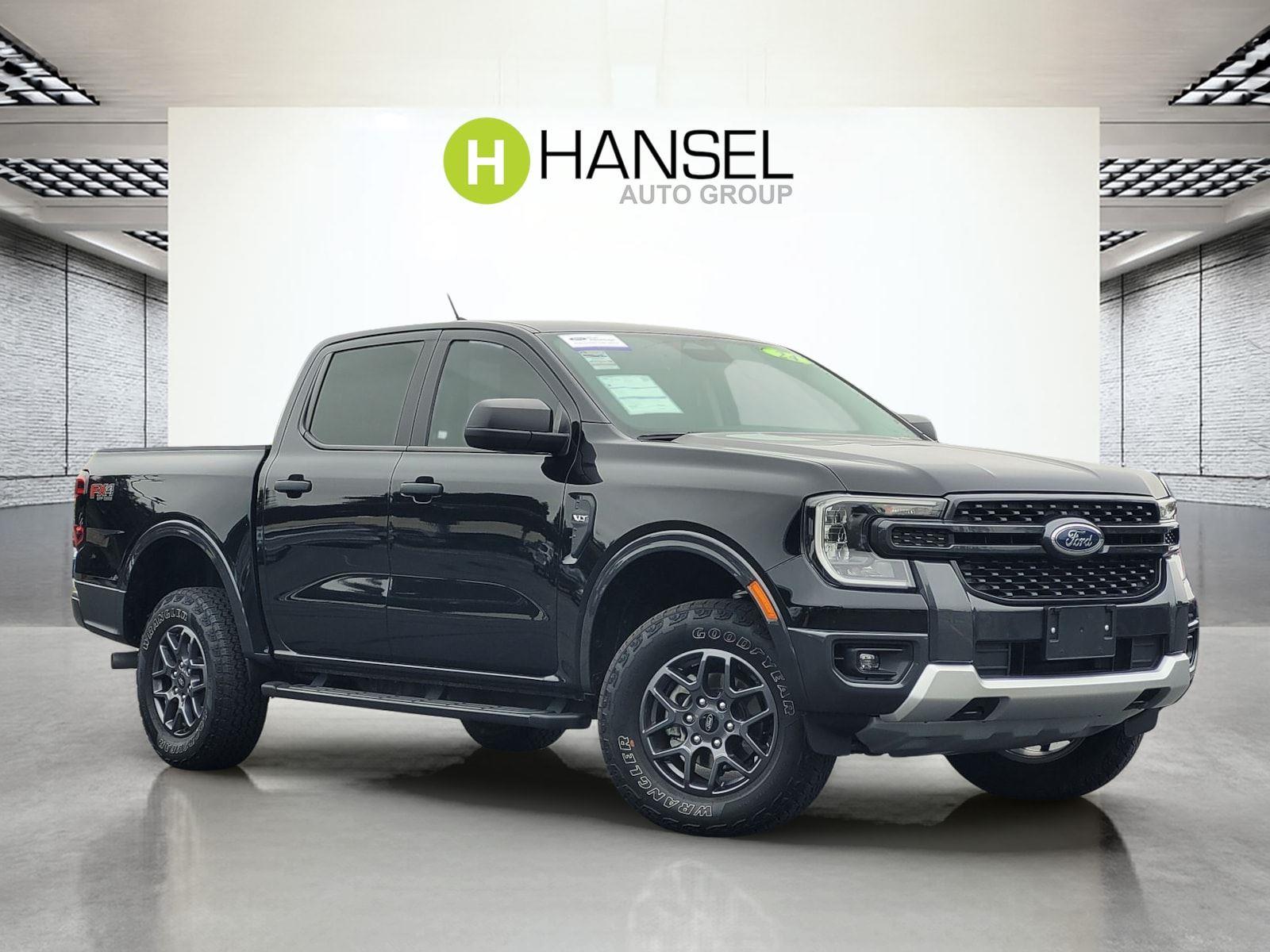 Shadow Black 2024 Ford Ranger Pickup Truck Four-Wheel Drive Automatic