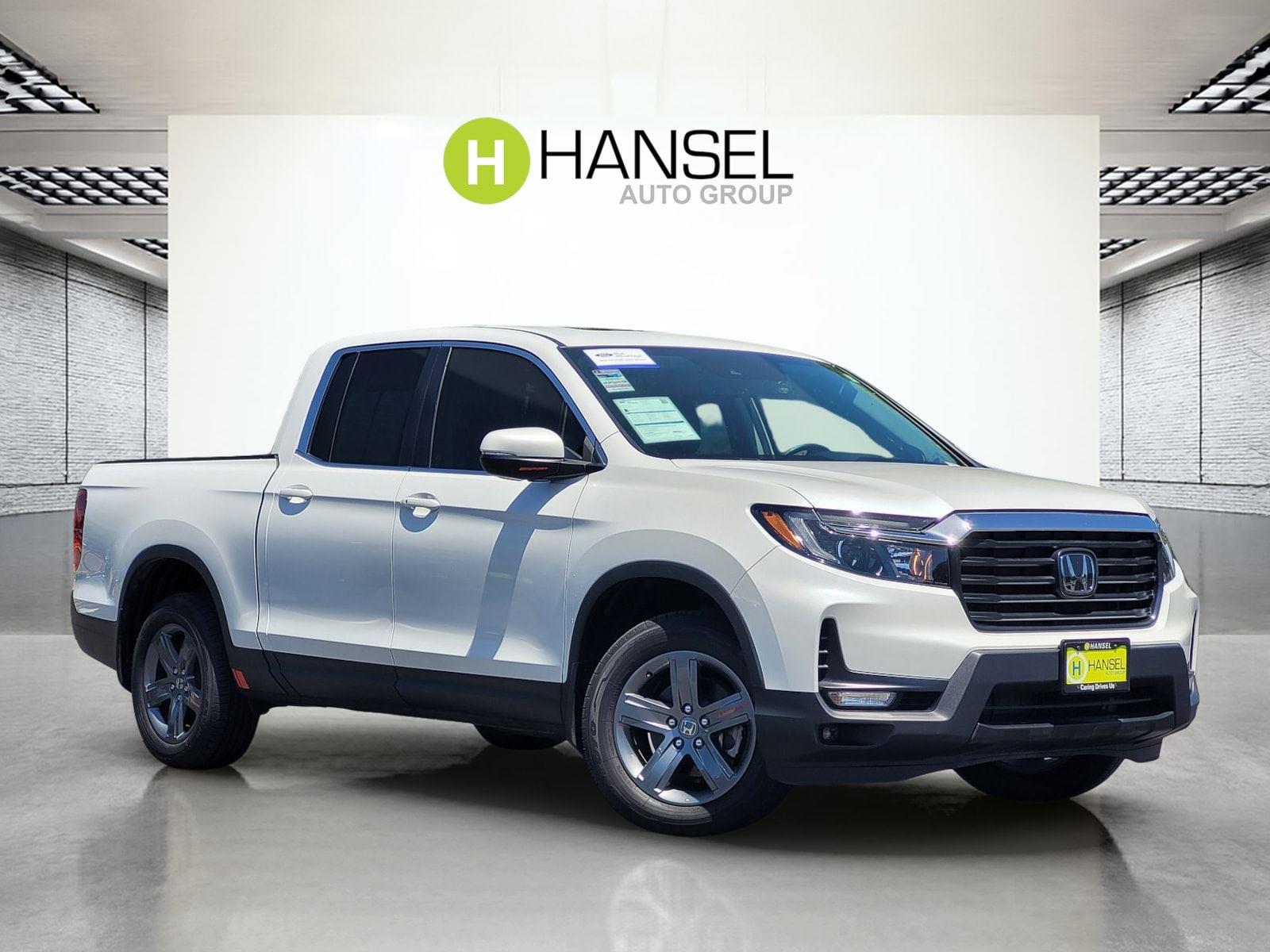Platinum White Pearl 2022 Honda Ridgeline Pickup Truck All-Wheel Drive 9-Speed Automatic