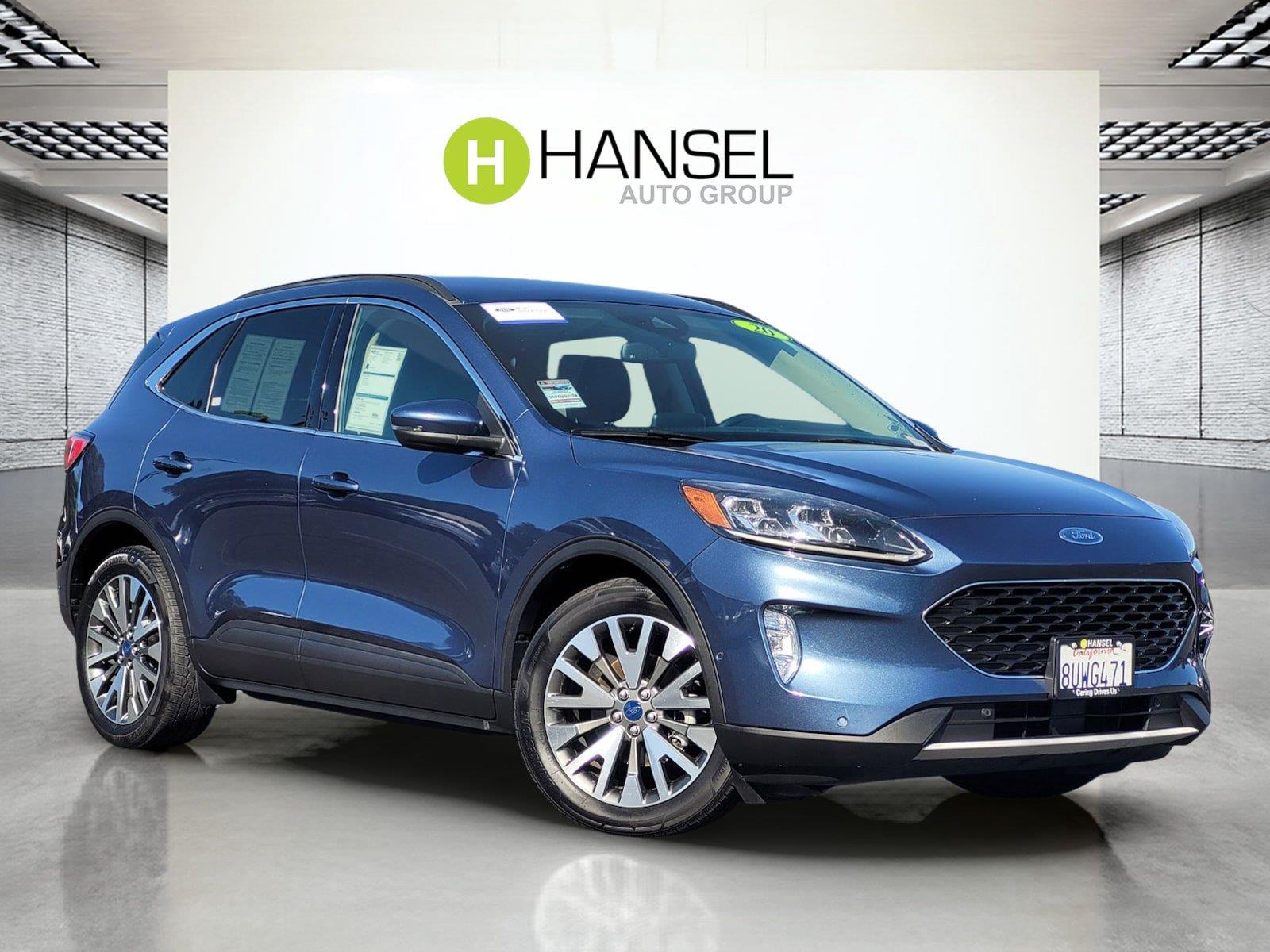 Blue 2020 Ford Escape Hybrid SUV / Crossover Front-Wheel Drive Continuously Variable Transmission