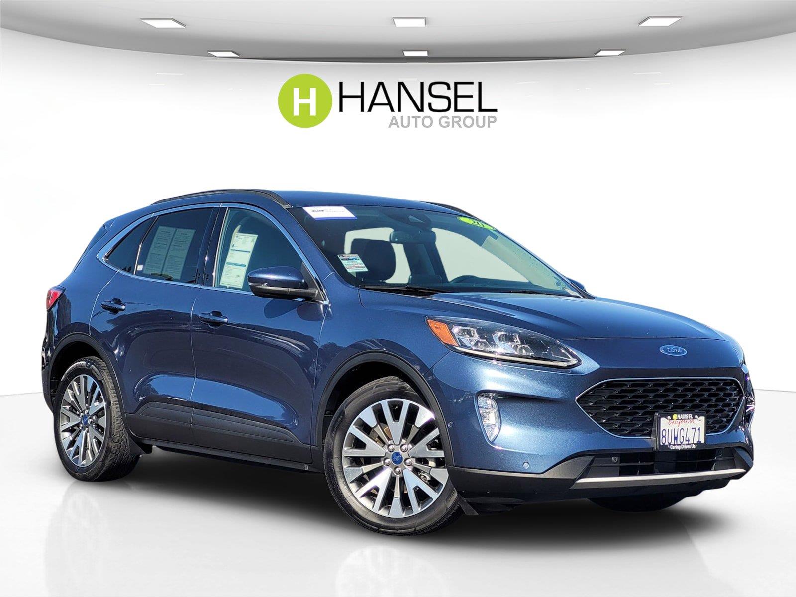 Blue 2020 Ford Escape Hybrid SUV / Crossover Front-Wheel Drive Continuously Variable Transmission