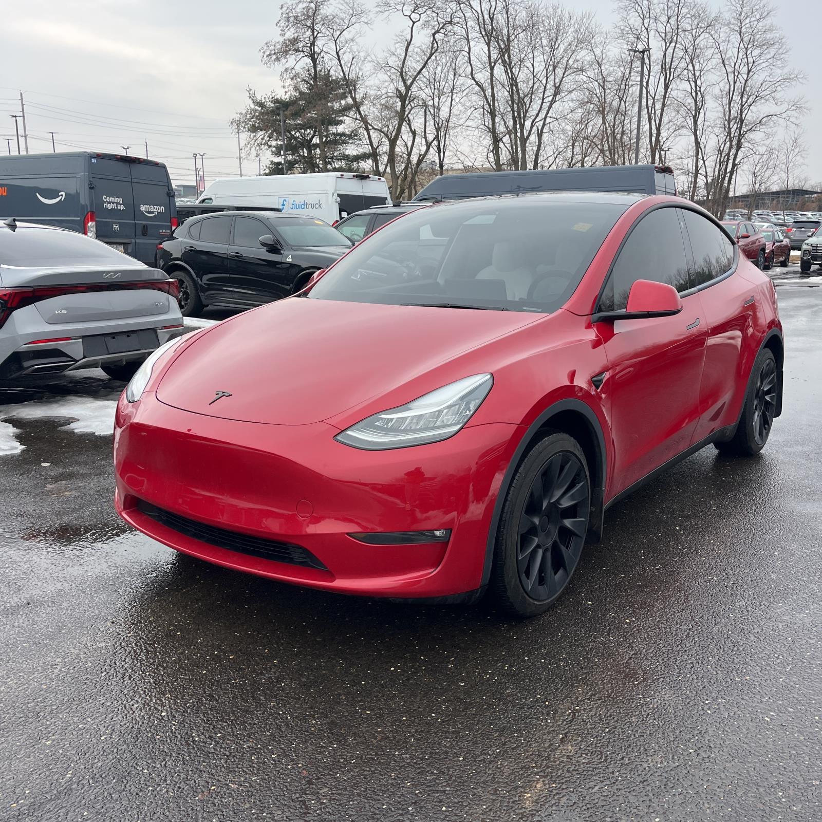 Red Multi-Coat 2022 Tesla Model Y Long Range AWD SUV / Crossover All-Wheel Drive Automatic