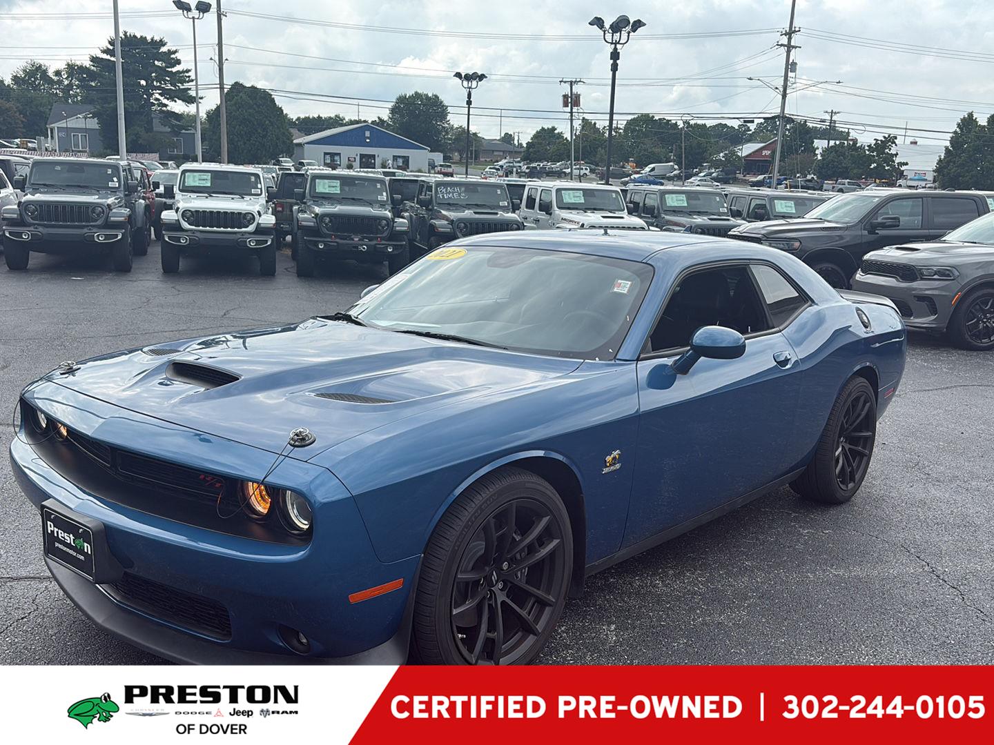 Blue (Frostbite) 2021 Dodge Challenger Coupe Rear-Wheel Drive 8-Speed Automatic