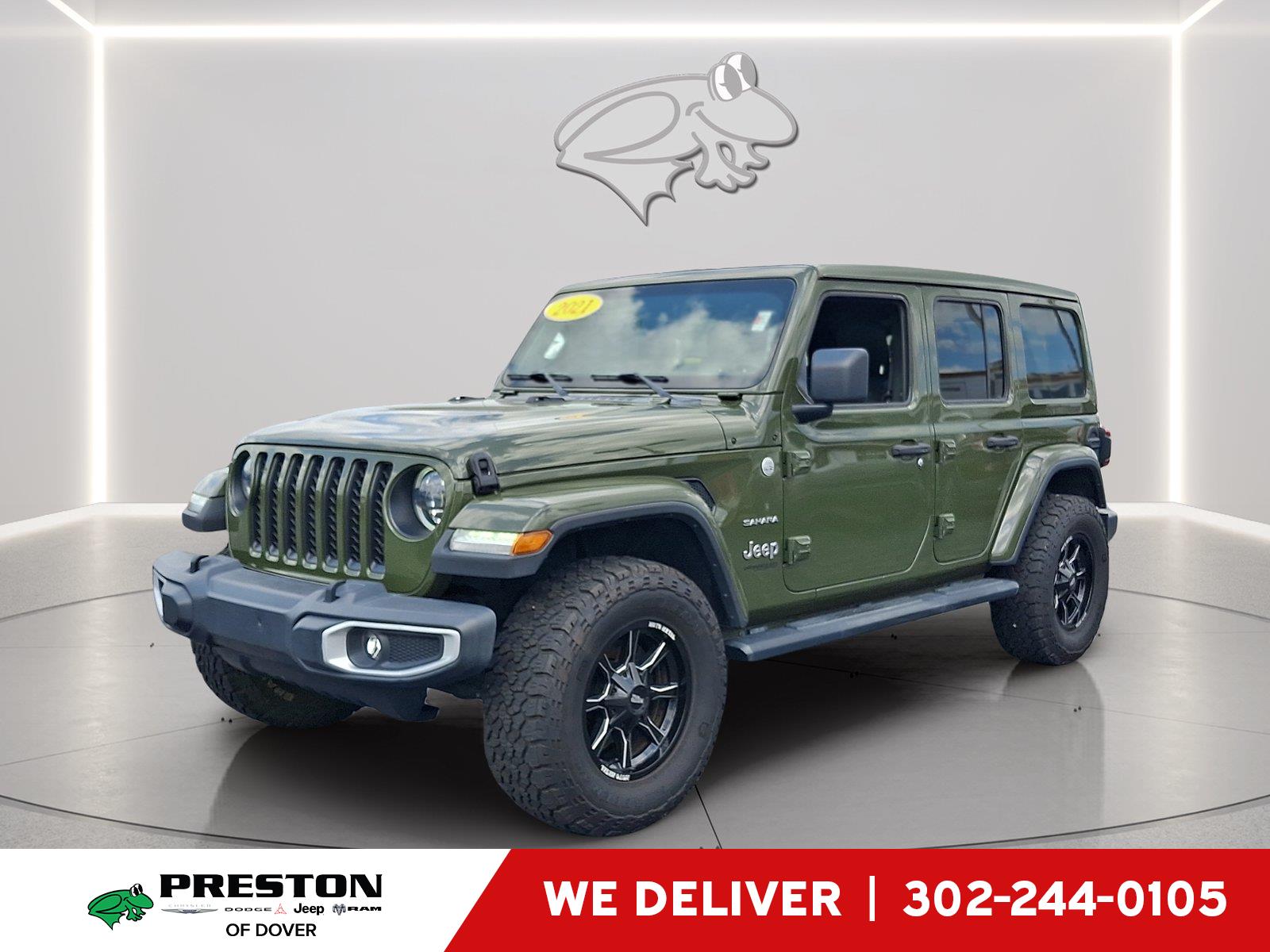 Sarge Green Clearcoat 2021 Jeep Wrangler SUV / Crossover Four-Wheel Drive 8-Speed Automatic