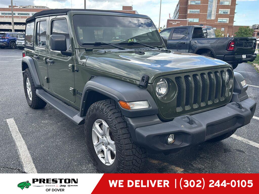 Sarge Green Clearcoat 2021 Jeep Wrangler SUV / Crossover Four-Wheel Drive 8-Speed Automatic