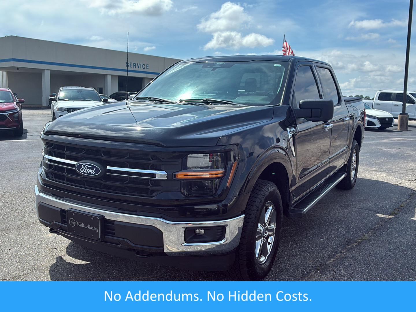 Agate Black 2024 Ford F-150 XLT SuperCrew 4WD Pickup Truck Four-Wheel Drive Automatic