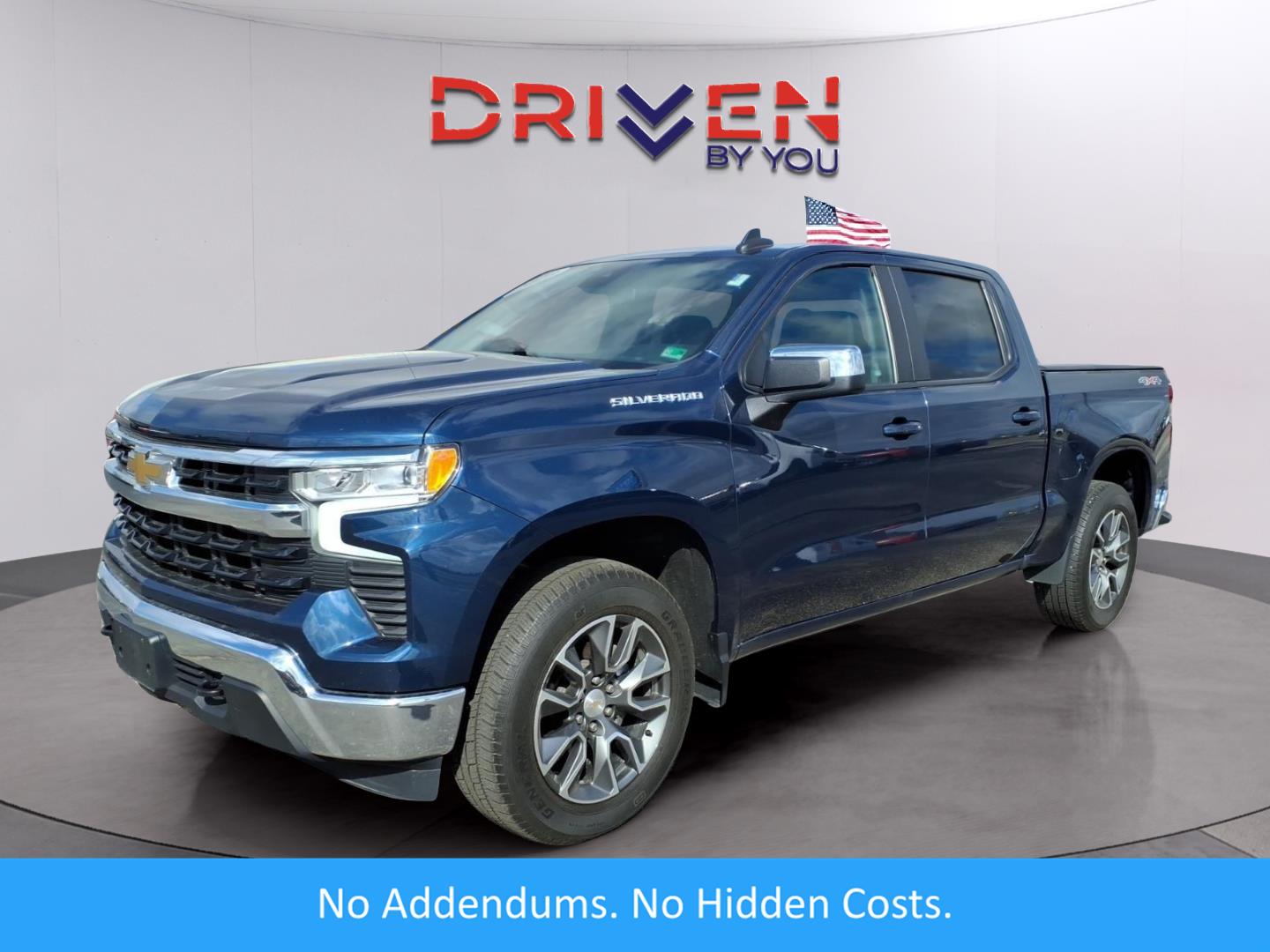 Northsky Blue Metallic 2023 Chevrolet Silverado 1500 LT Crew Cab 4WD Pickup Truck Four-Wheel Drive 8-Speed Automatic