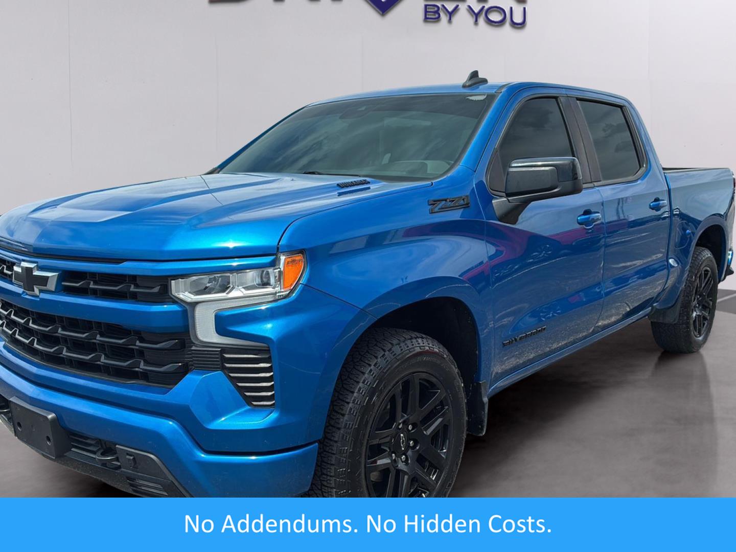 Glacier Blue Metallic 2023 Chevrolet Silverado 1500 RST Crew Cab 4WD Pickup Truck Four-Wheel Drive Automatic
