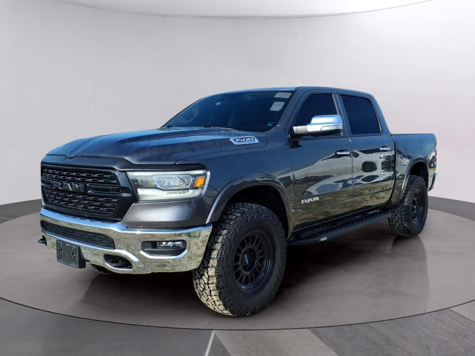 Gray (Granite Crystal Metallic Clearcoat) 2021 RAM 1500 Pickup Truck Four-Wheel Drive 8-Speed Automatic