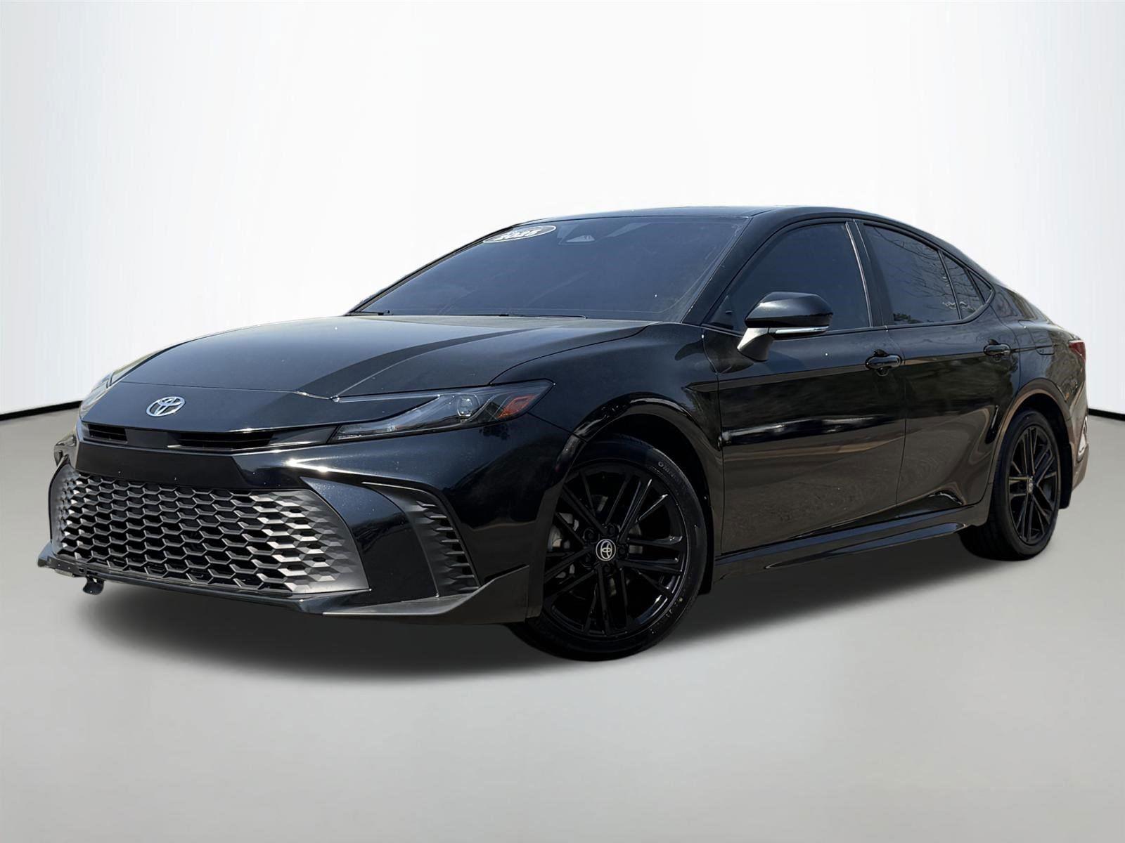 Midnight Black Metallic 2025 Toyota Camry SE AWD Sedan All-Wheel Drive Continuously Variable Transmission