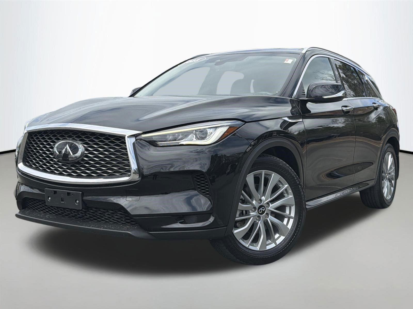 Black Obsidian 2023 INFINITI QX50 Luxe AWD SUV / Crossover All-Wheel Drive Continuously Variable Transmission