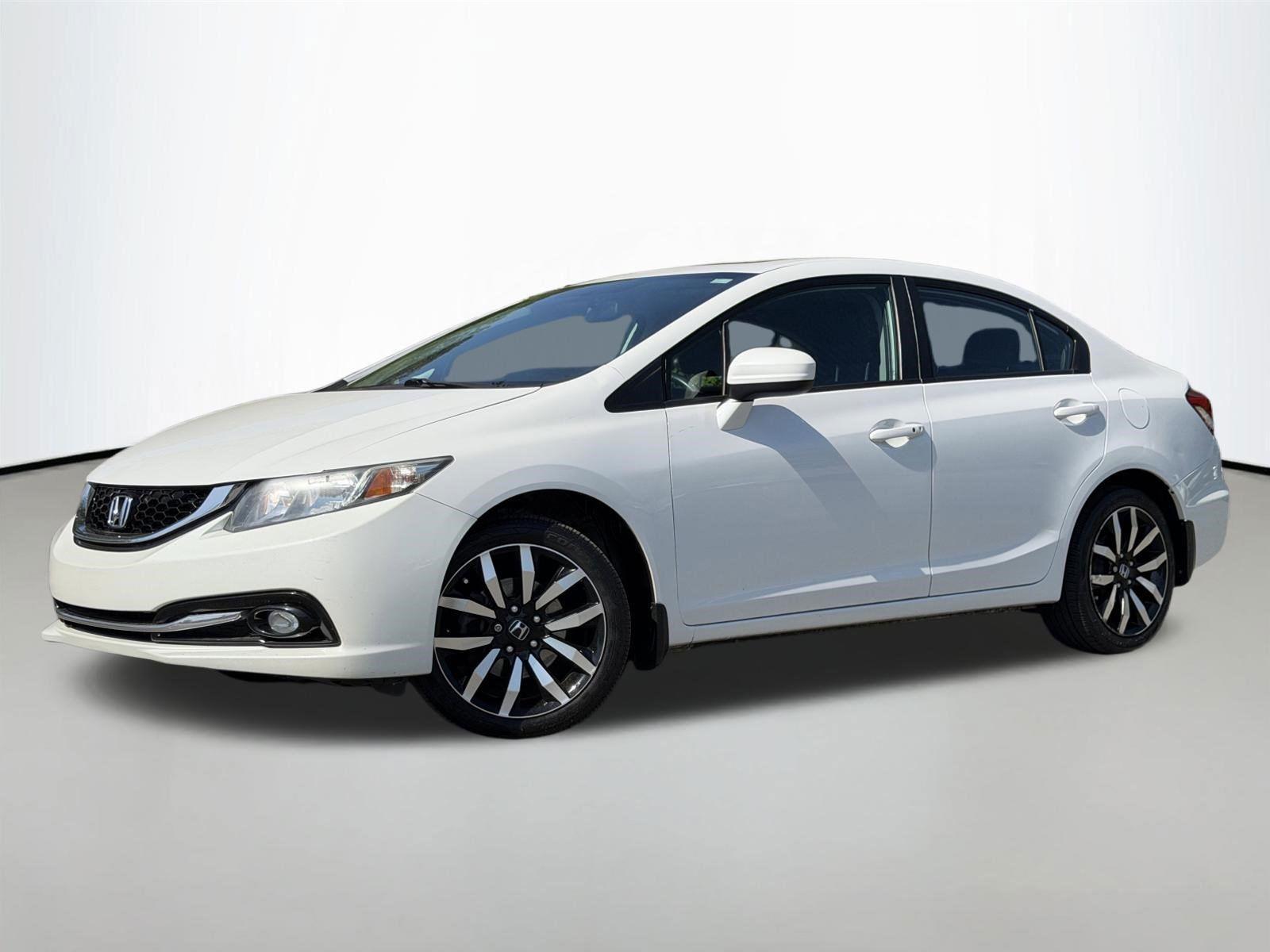 White Orchid Pearl 2015 Honda Civic EX-L Sedan Front-Wheel Drive Continuously Variable Transmission