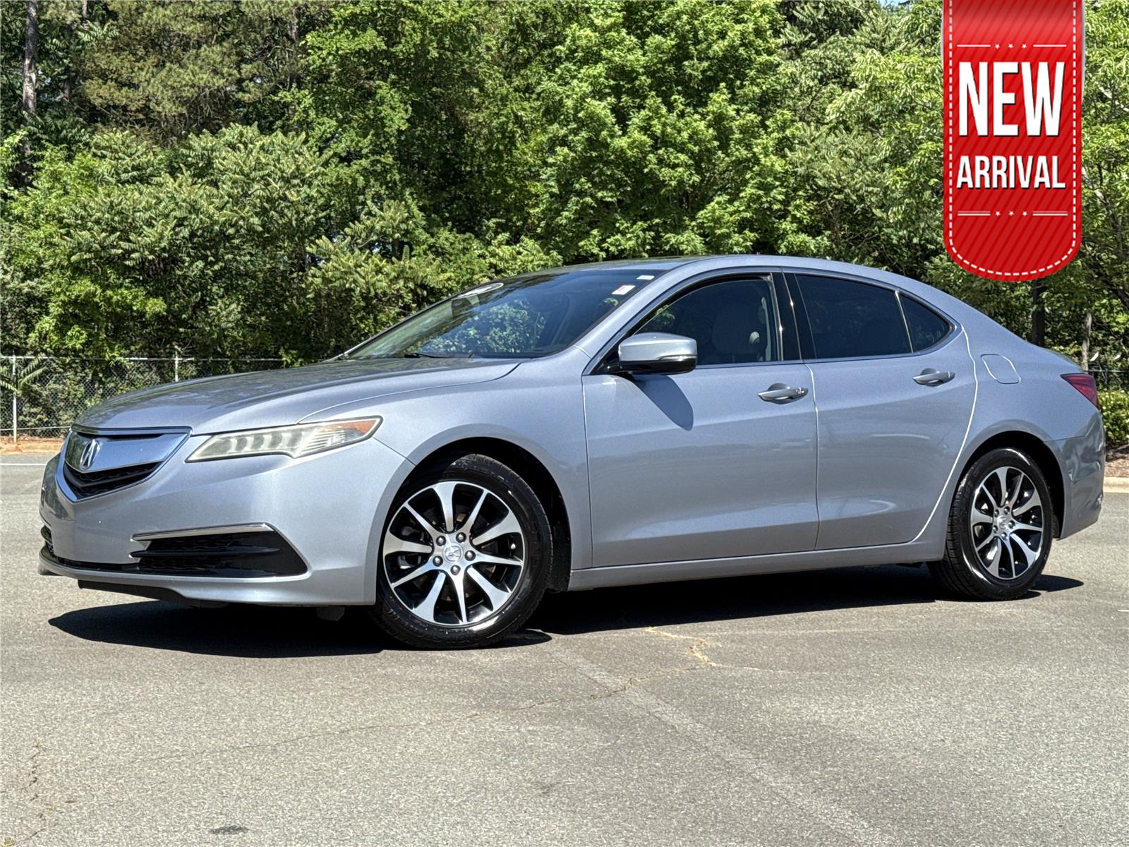 Slate Silver Metallic 2015 Acura TLX FWD with Technology Package Sedan Front-Wheel Drive Automatic