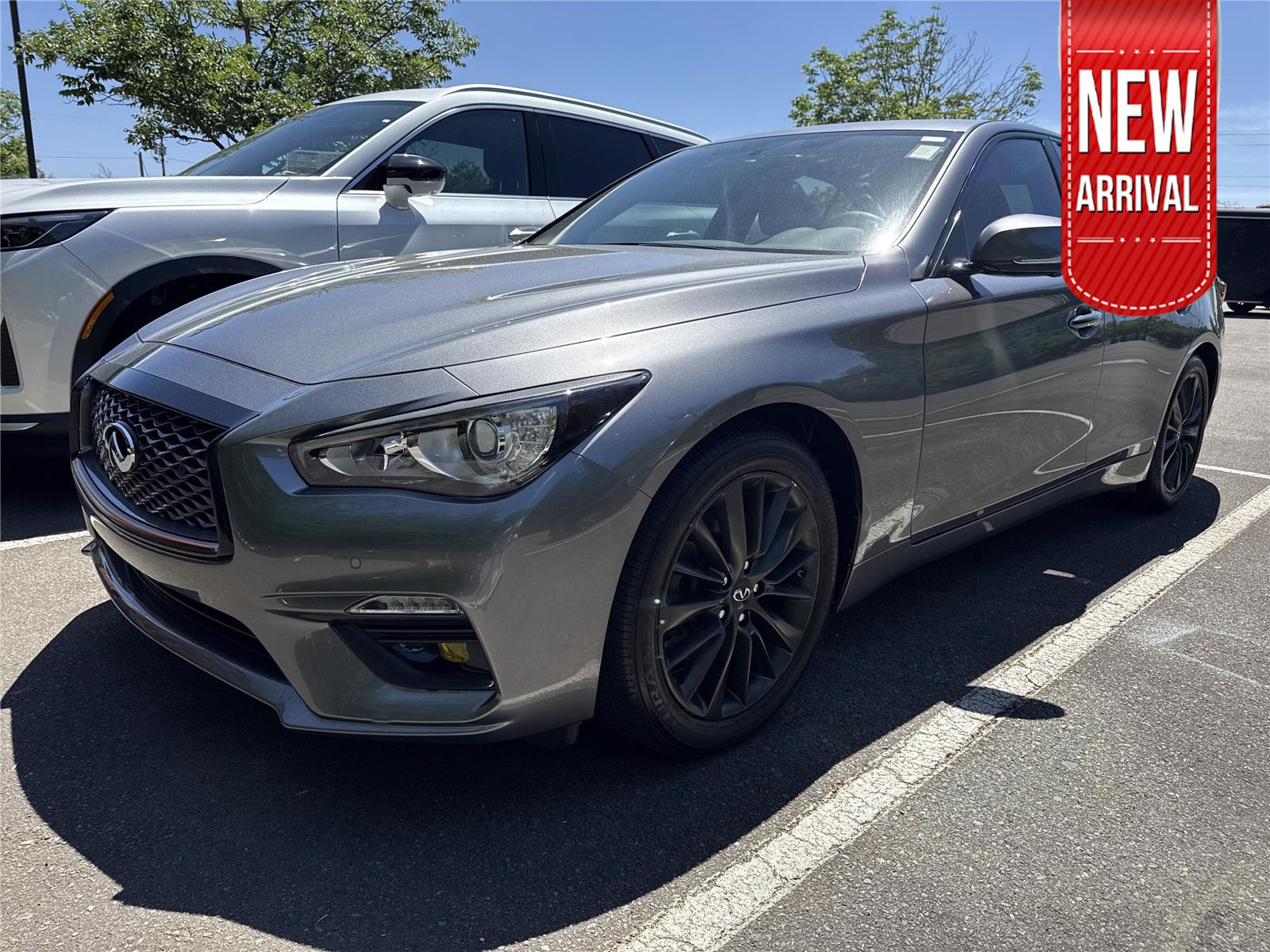 Gray (Graphite Shadow) 2023 INFINITI Q50 Luxe RWD Sedan Rear-Wheel Drive Automatic