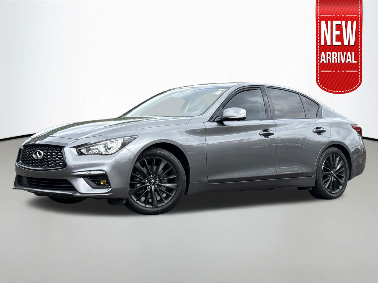 Gray (Graphite Shadow) 2023 INFINITI Q50 Luxe RWD Sedan Rear-Wheel Drive Automatic