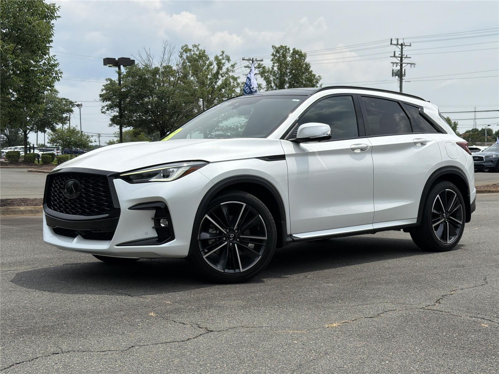 Radiant White 2023 INFINITI QX50 Sport AWD SUV / Crossover All-Wheel Drive Continuously Variable Transmission