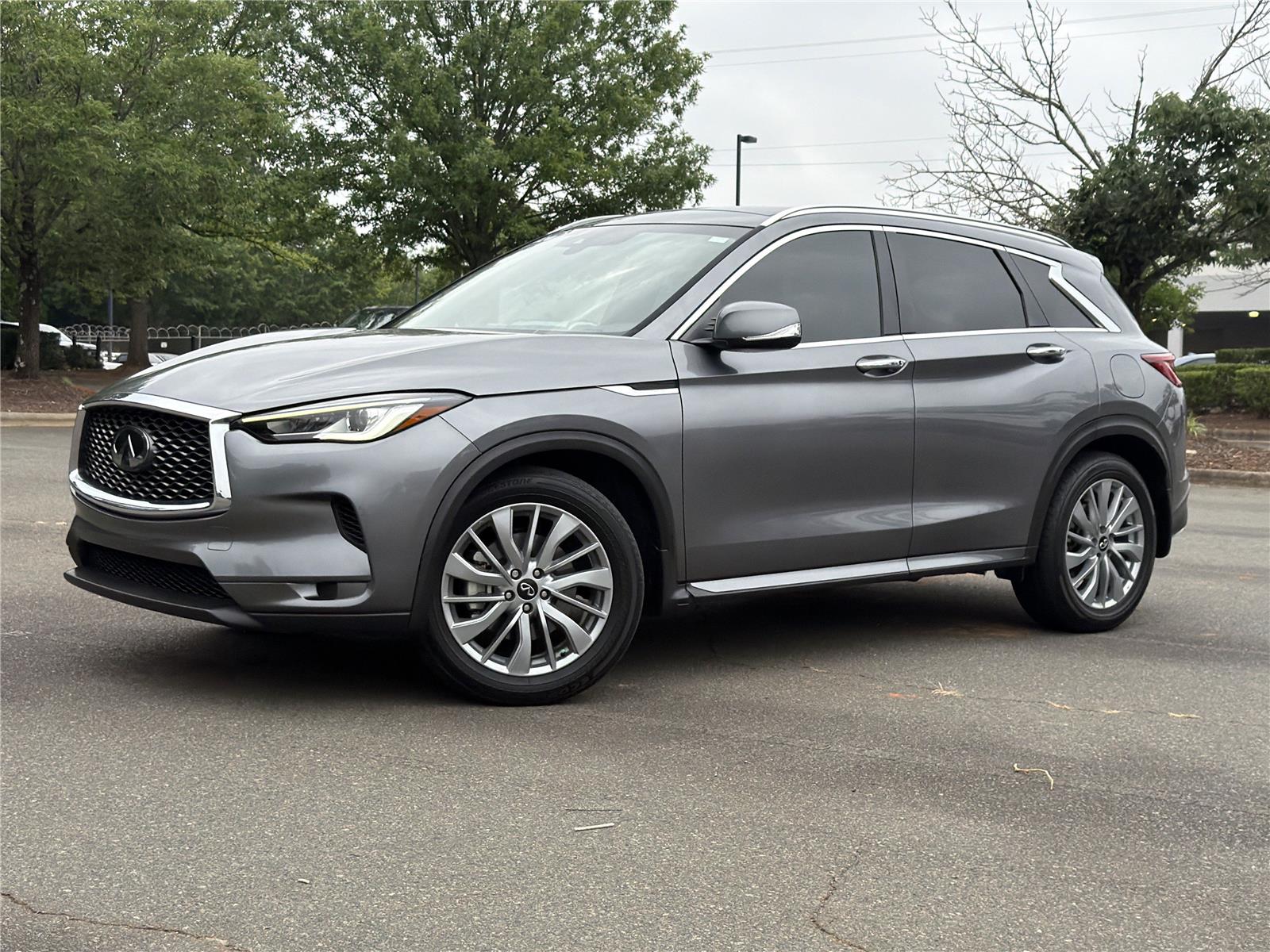 Gray (Graphite Shadow) 2024 INFINITI QX50 Luxe AWD SUV / Crossover All-Wheel Drive Continuously Variable Transmission