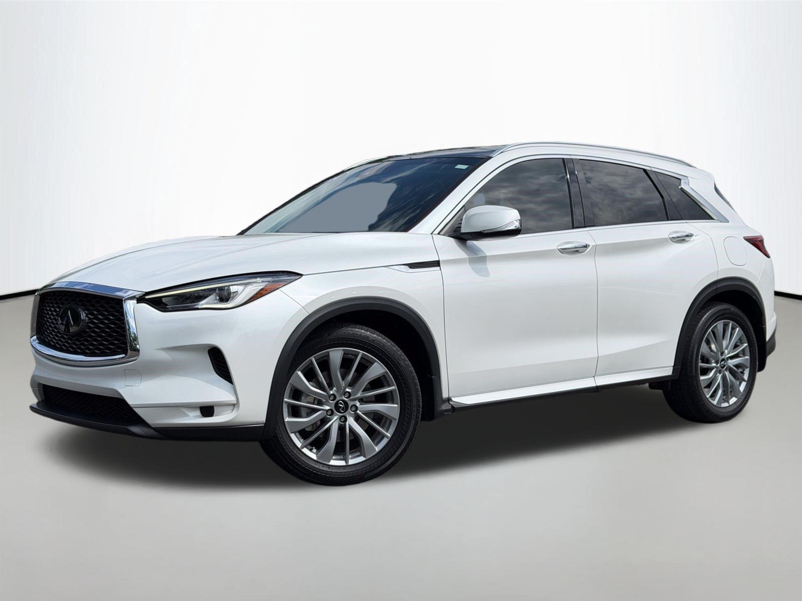 Radiant White 2024 INFINITI QX50 SUV / Crossover All-Wheel Drive Continuously Variable Transmission