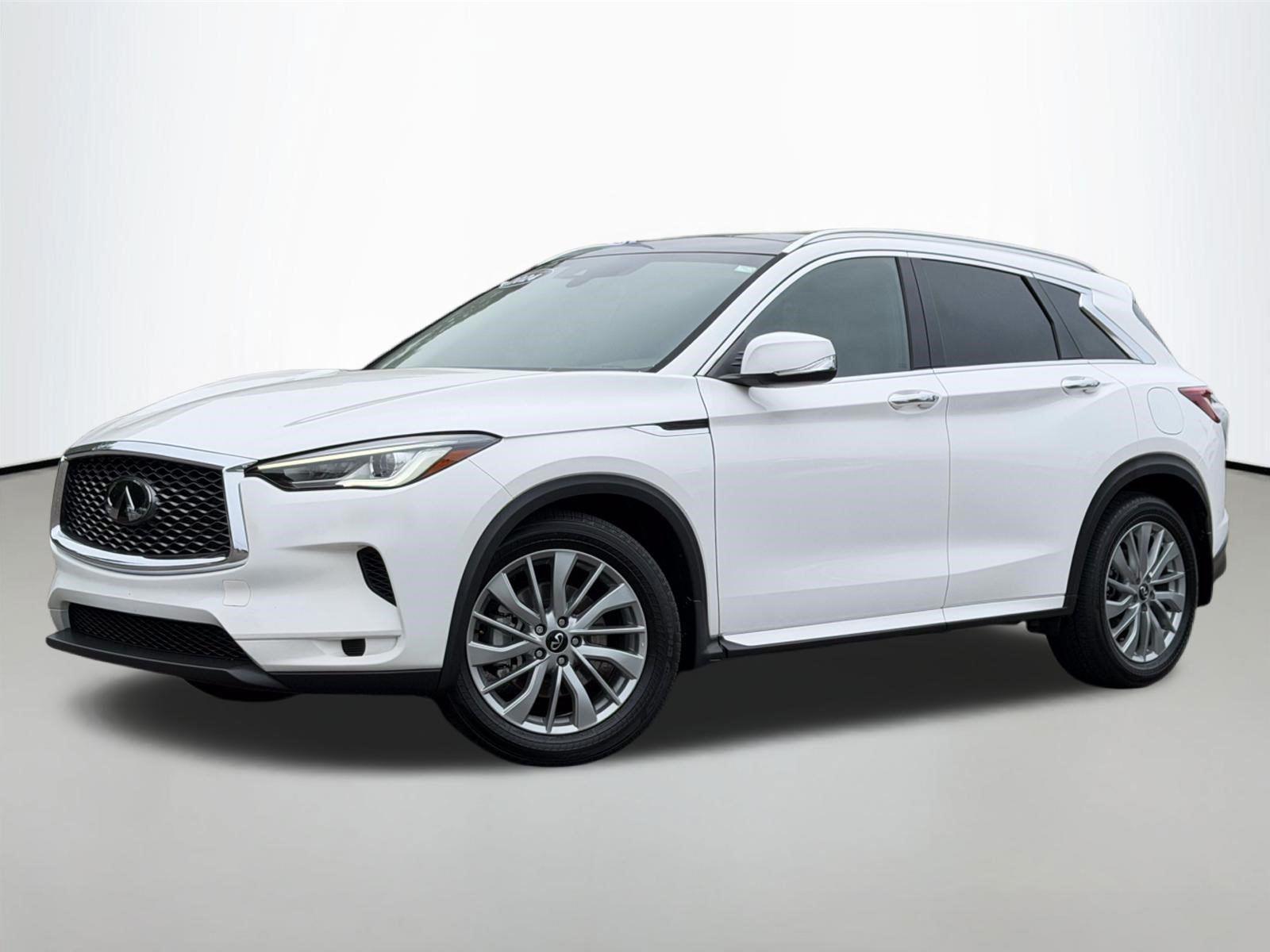 Lunar White 2024 INFINITI QX50 SUV / Crossover Front-Wheel Drive Continuously Variable Transmission