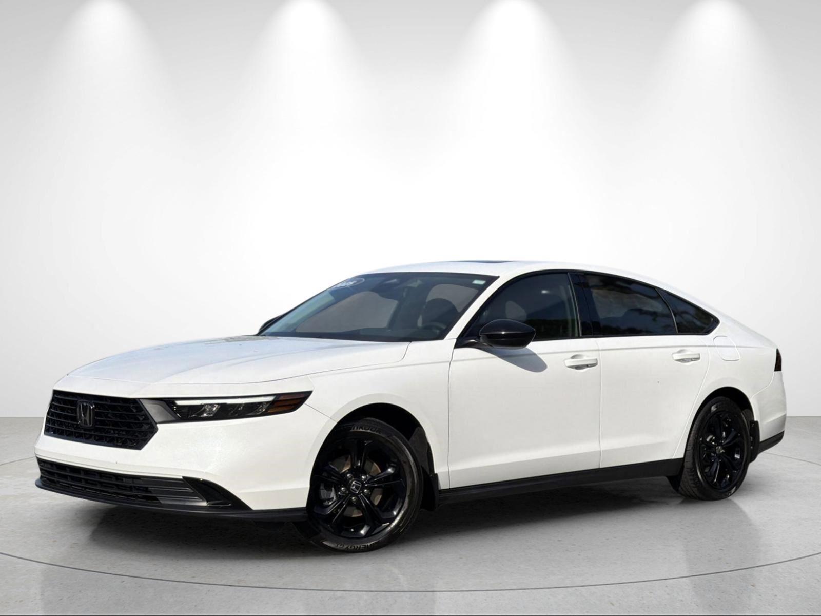Platinum White Pearl 2025 Honda Accord Sedan Front-Wheel Drive Continuously Variable Transmission