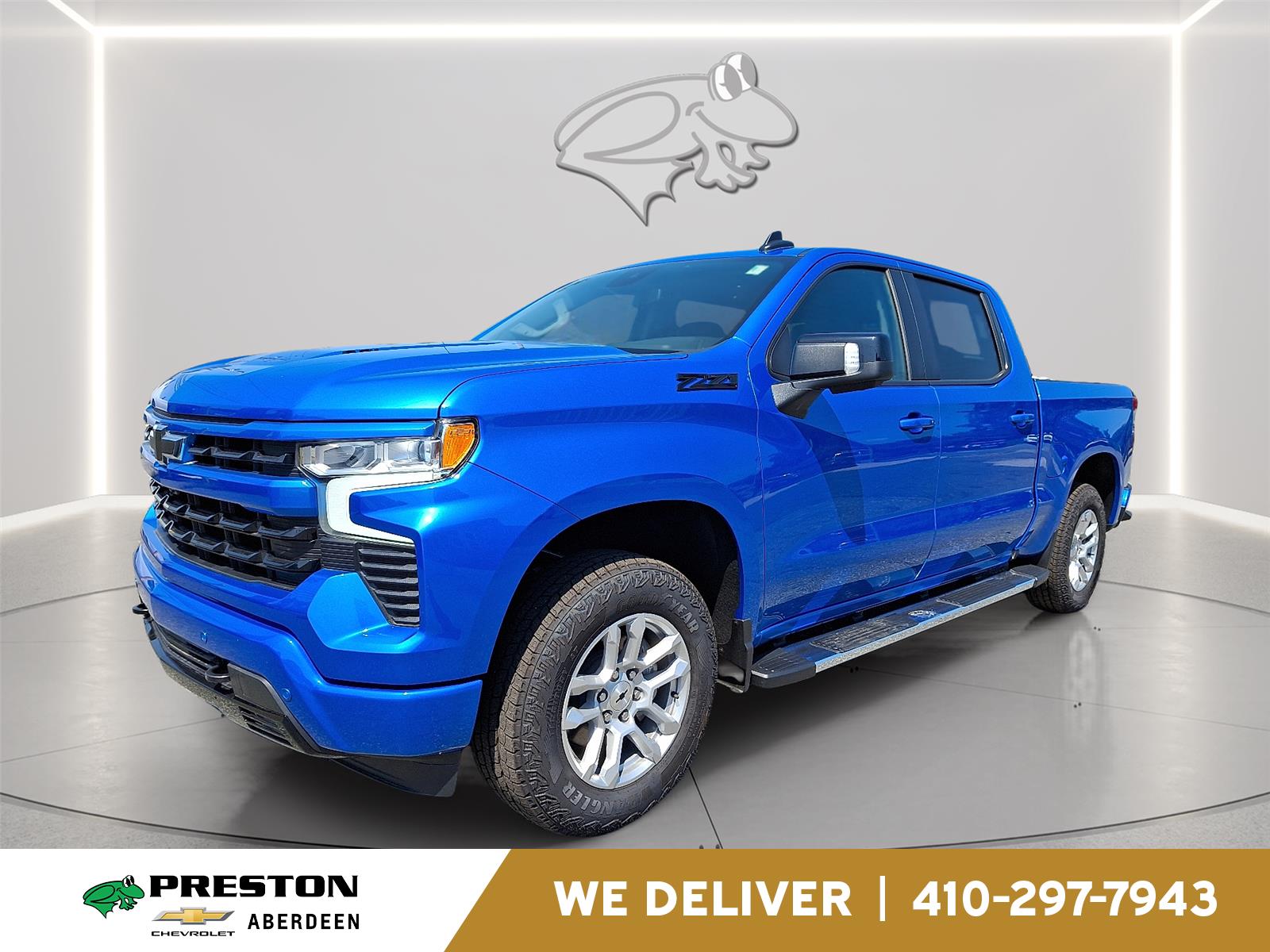 Riptide Blue Metallic 2025 Chevrolet Silverado 1500 Pickup Truck Four-Wheel Drive Automatic